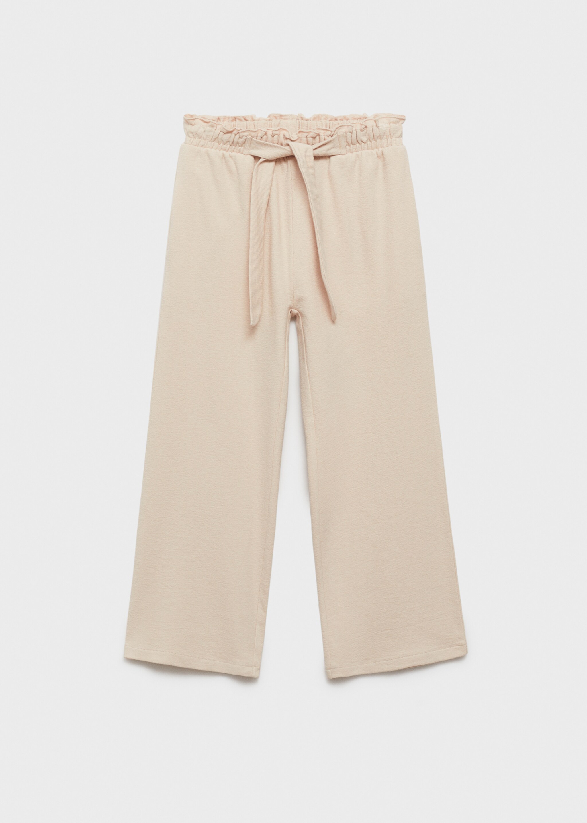 Wideleg-Baumwollhose - Artikel ohne Model, Sandfarben. Ref: 77086734-00.