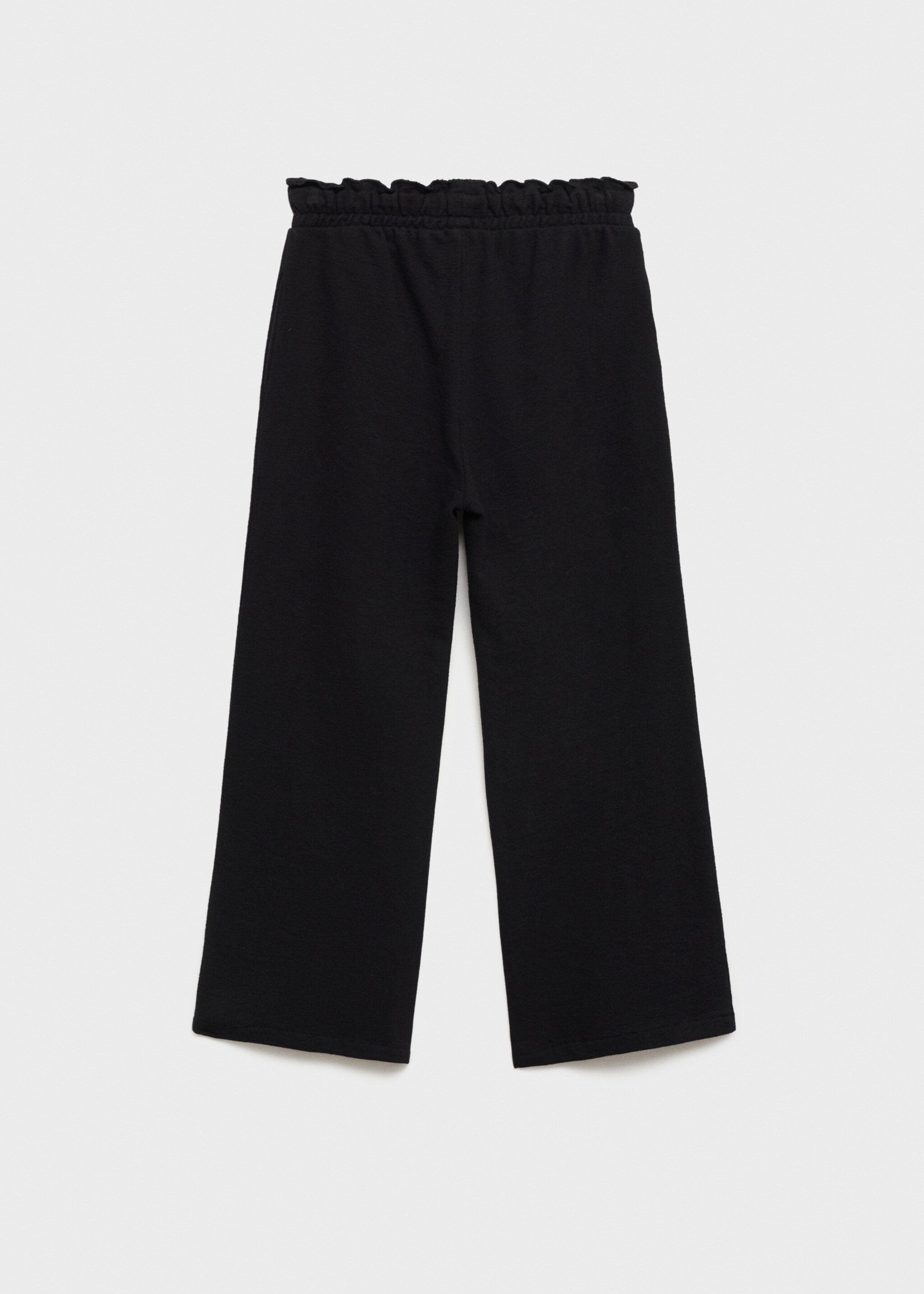 Pantalón wideleg algodón - Reverso del artículo, Negro. Ref: 77086734-00.