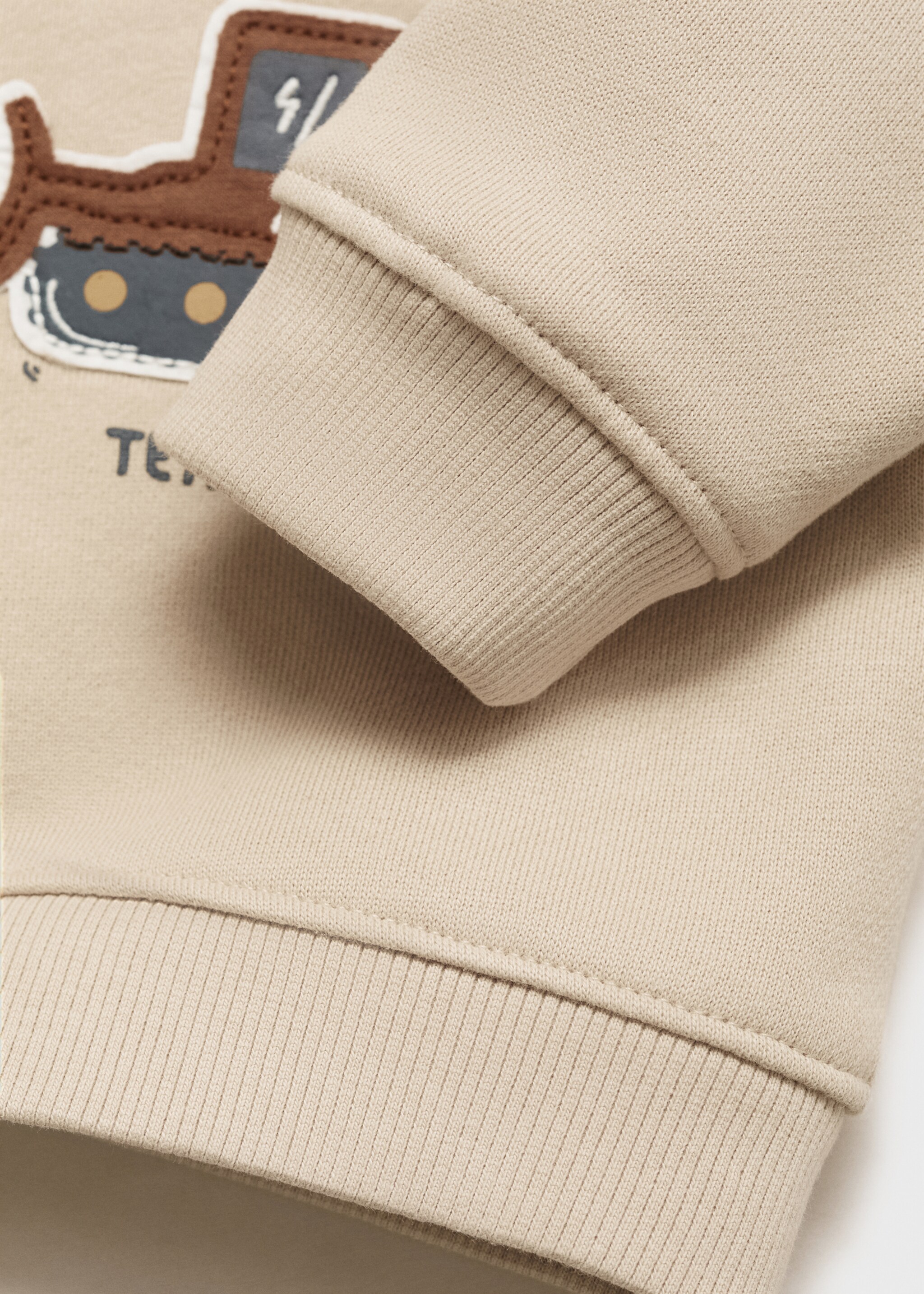 Path print sweatshirt - Details of the article 0, Sand. Ref: 77086735-00.