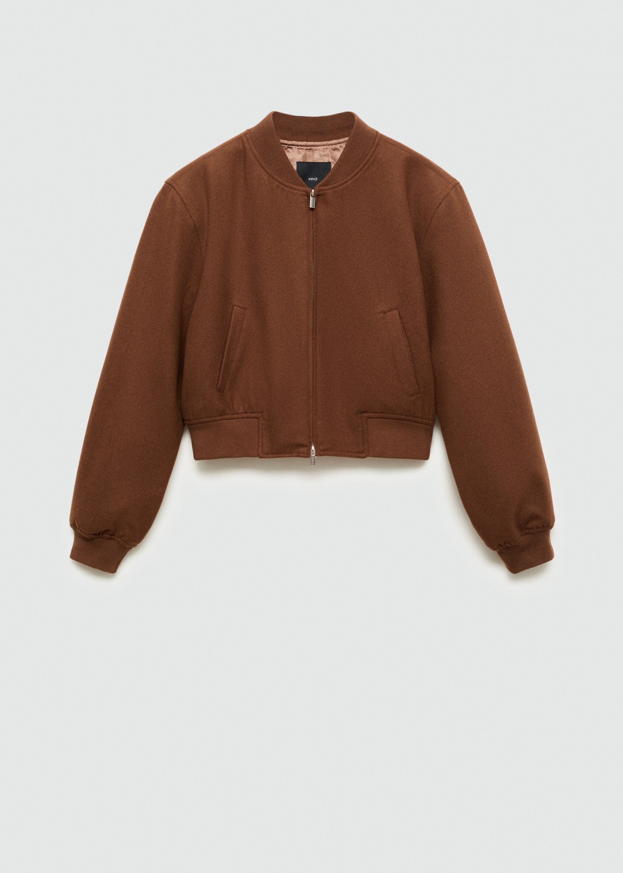 Bomberjacke aus Wolle - Artikel ohne Model, Braun. Ref: 77086737-00.