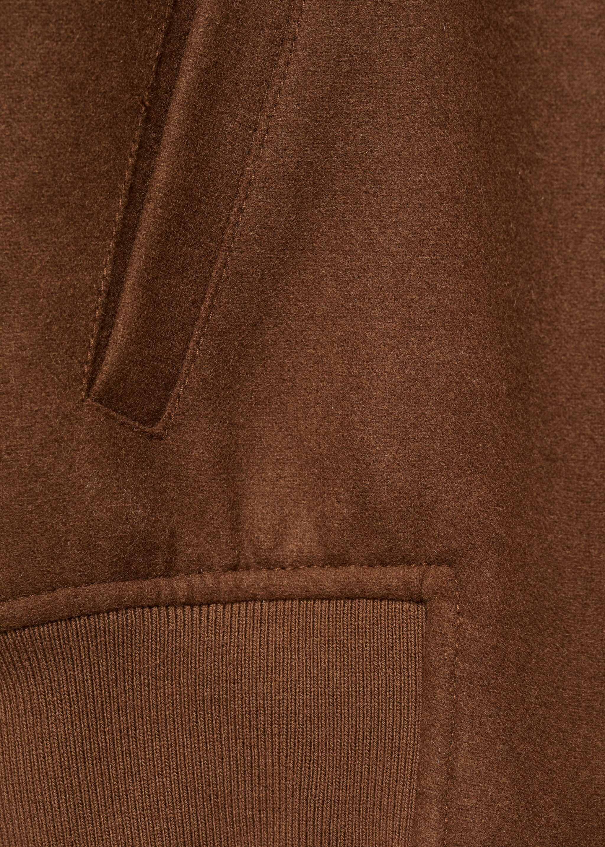 Bomberjacke aus Wolle - Detail des Artikels 0, Braun. Ref: 77086737-00.