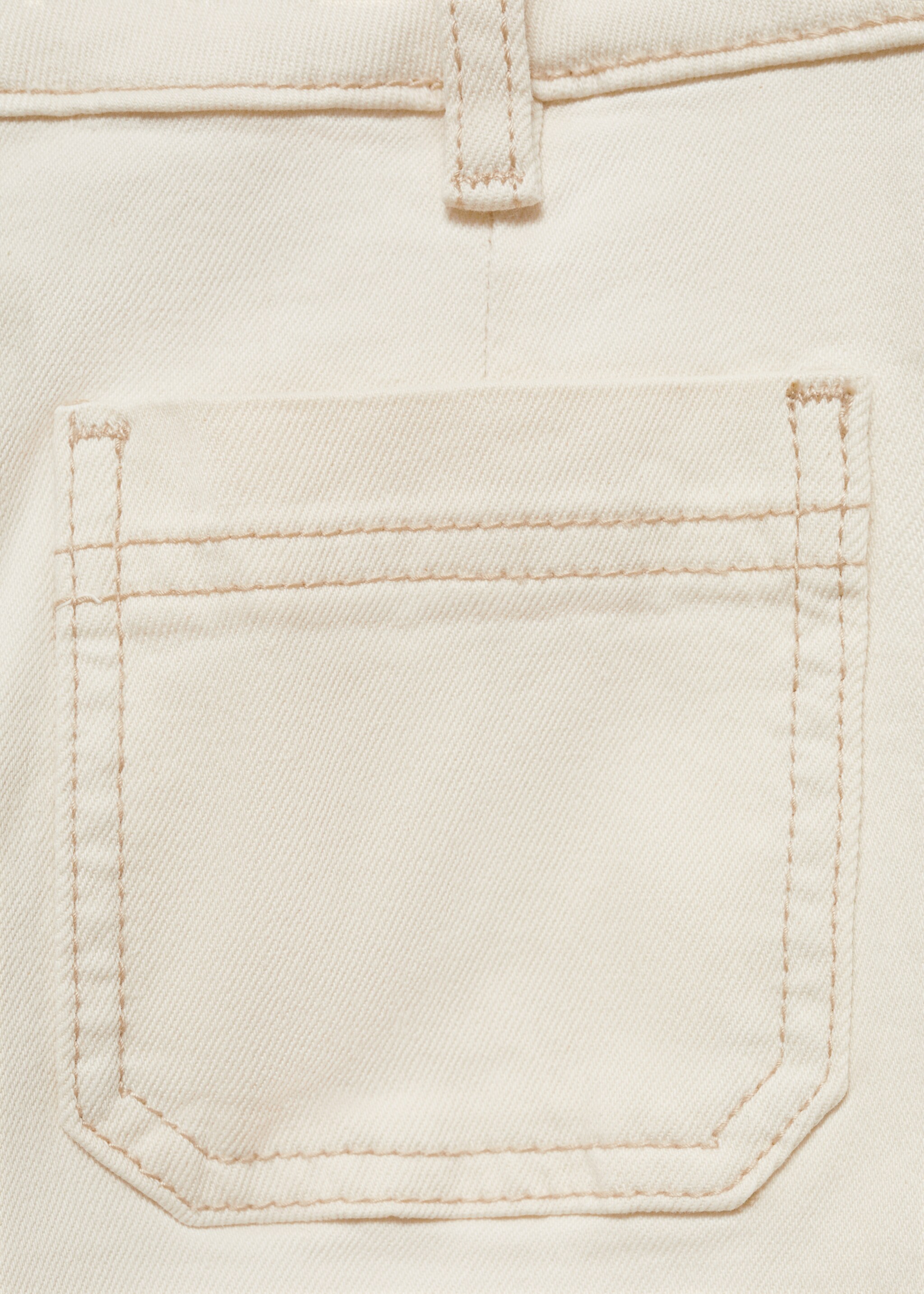 Jean flare crop poches - Détail de l'article 0, Blanc cassé. Ref: 77086738-00.