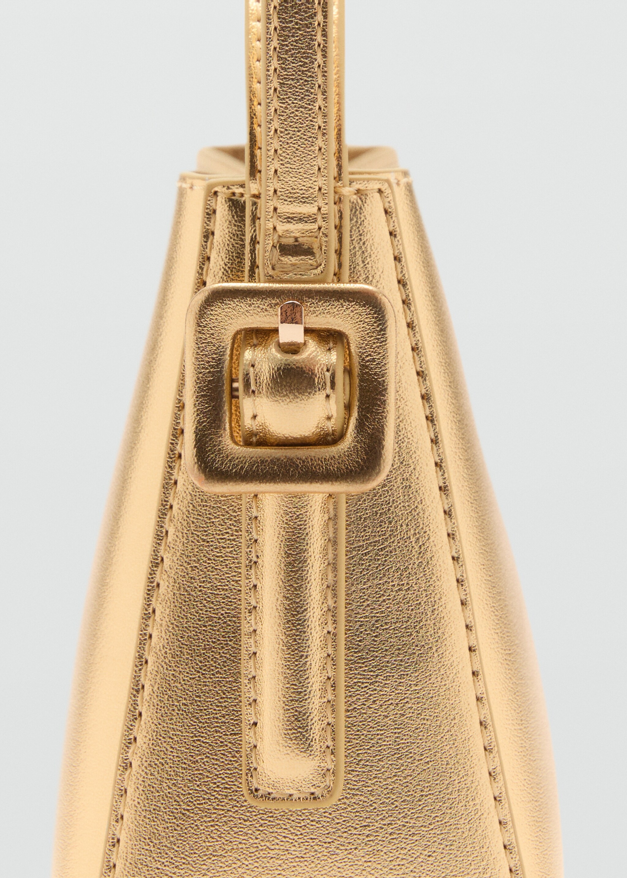 Metallic mini-shopper bag - Details of the article 1, Gold. Ref: 77086745-00.