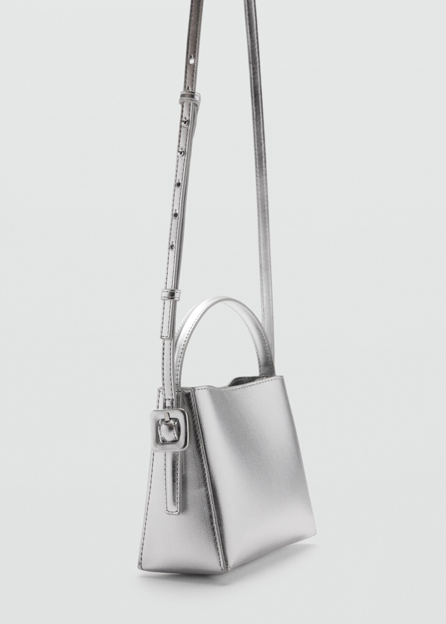 Bolso mini shopper metalizado - Plano medio