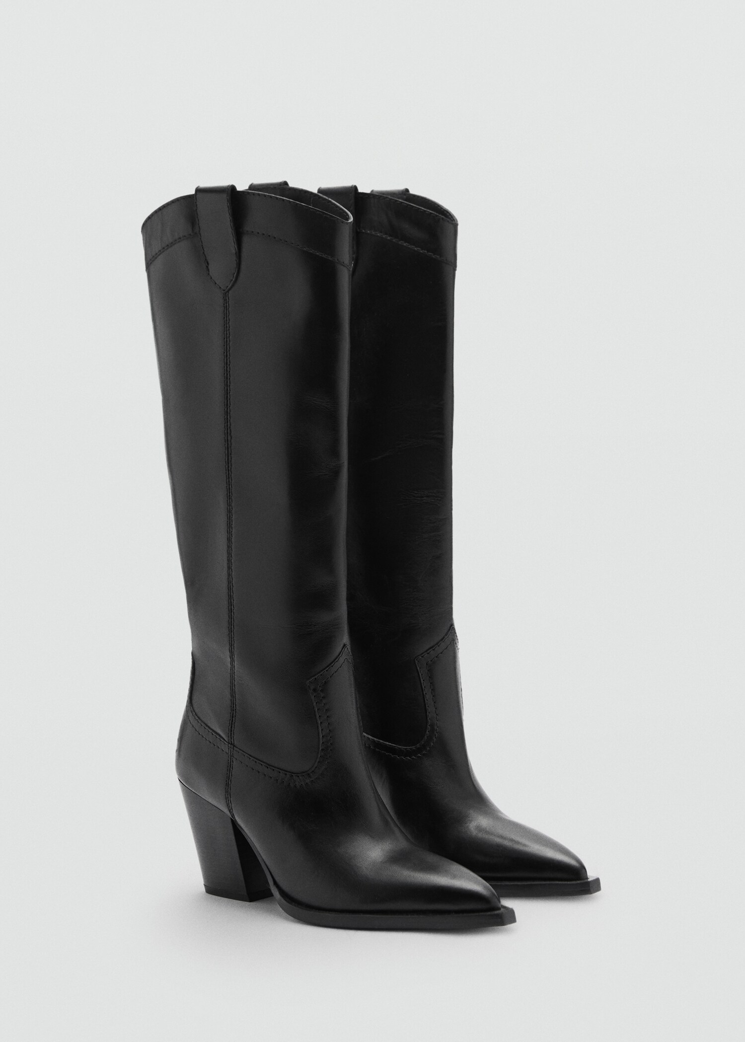 Bottes cowboy cuir - Plan moyen