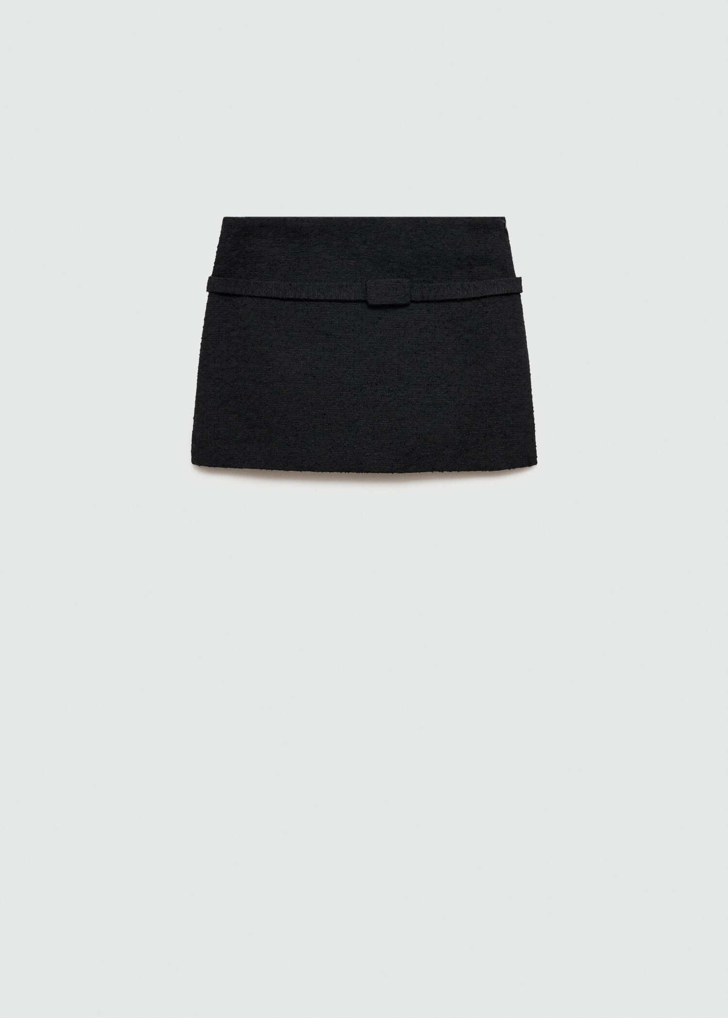 Tweed mini-skirt with decorative belt - Article without model