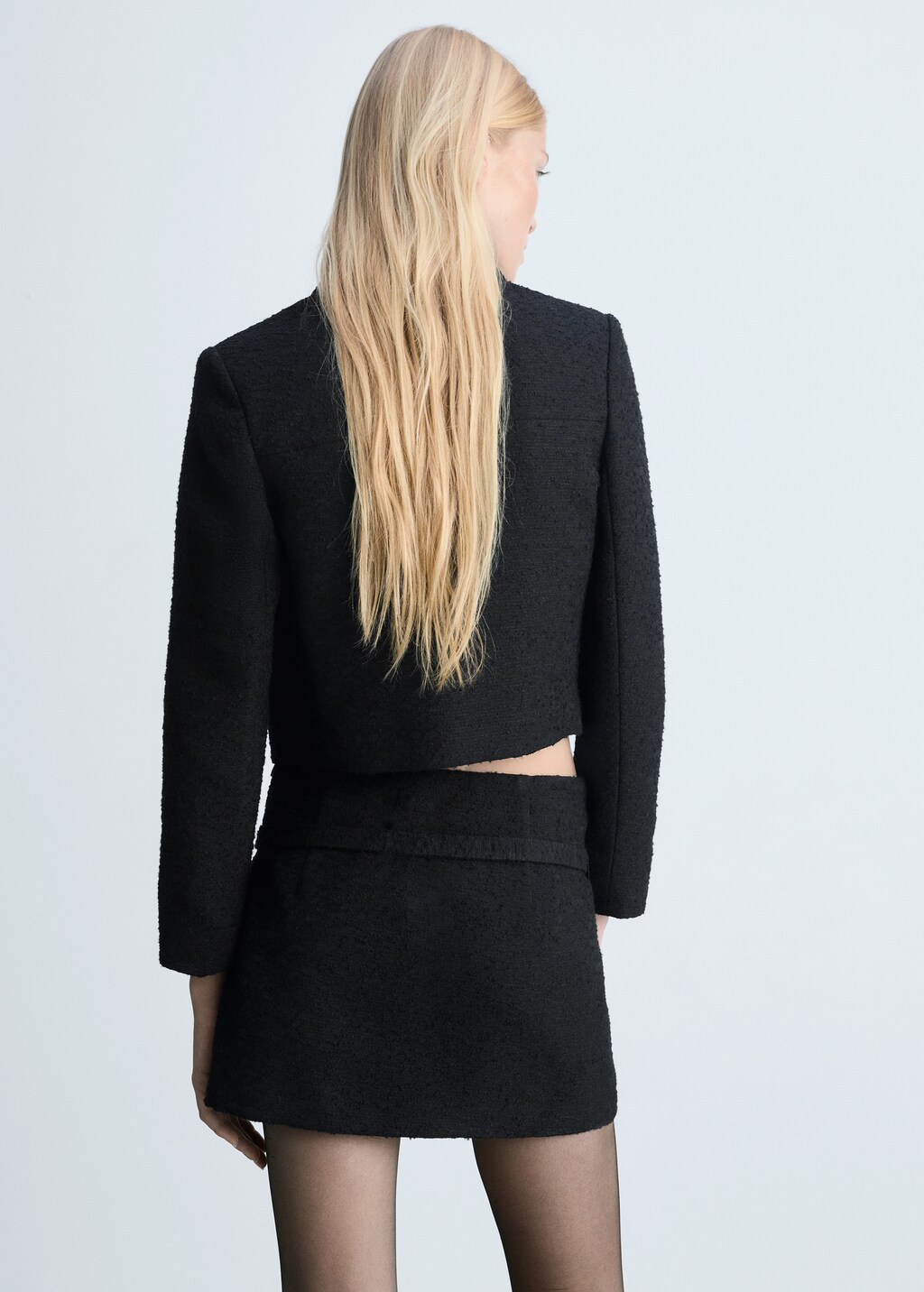 Tweed mini-skirt with decorative belt - Women | MANGO OUTLET USA