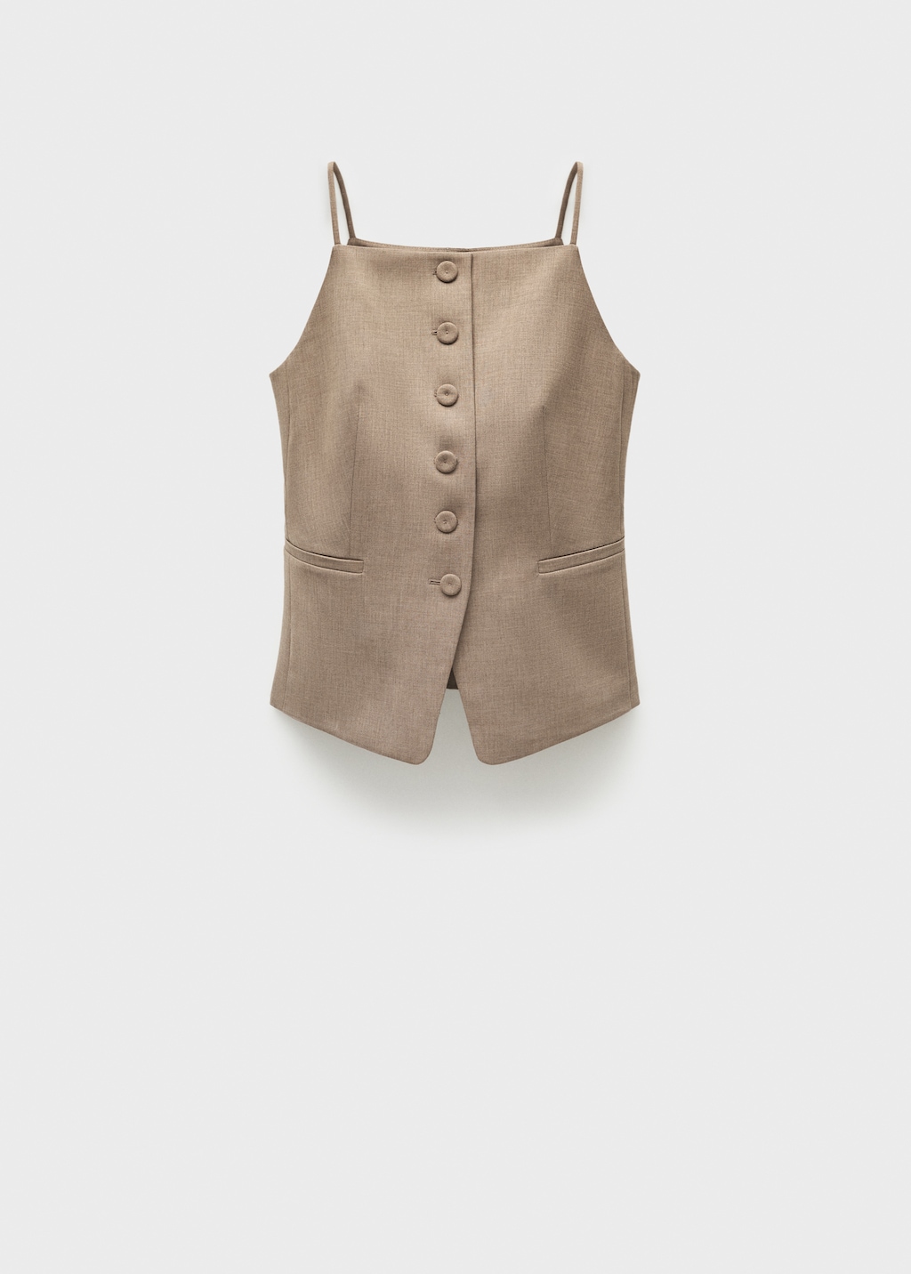 Check wool-blend suit vest - Women | MANGO OUTLET USA