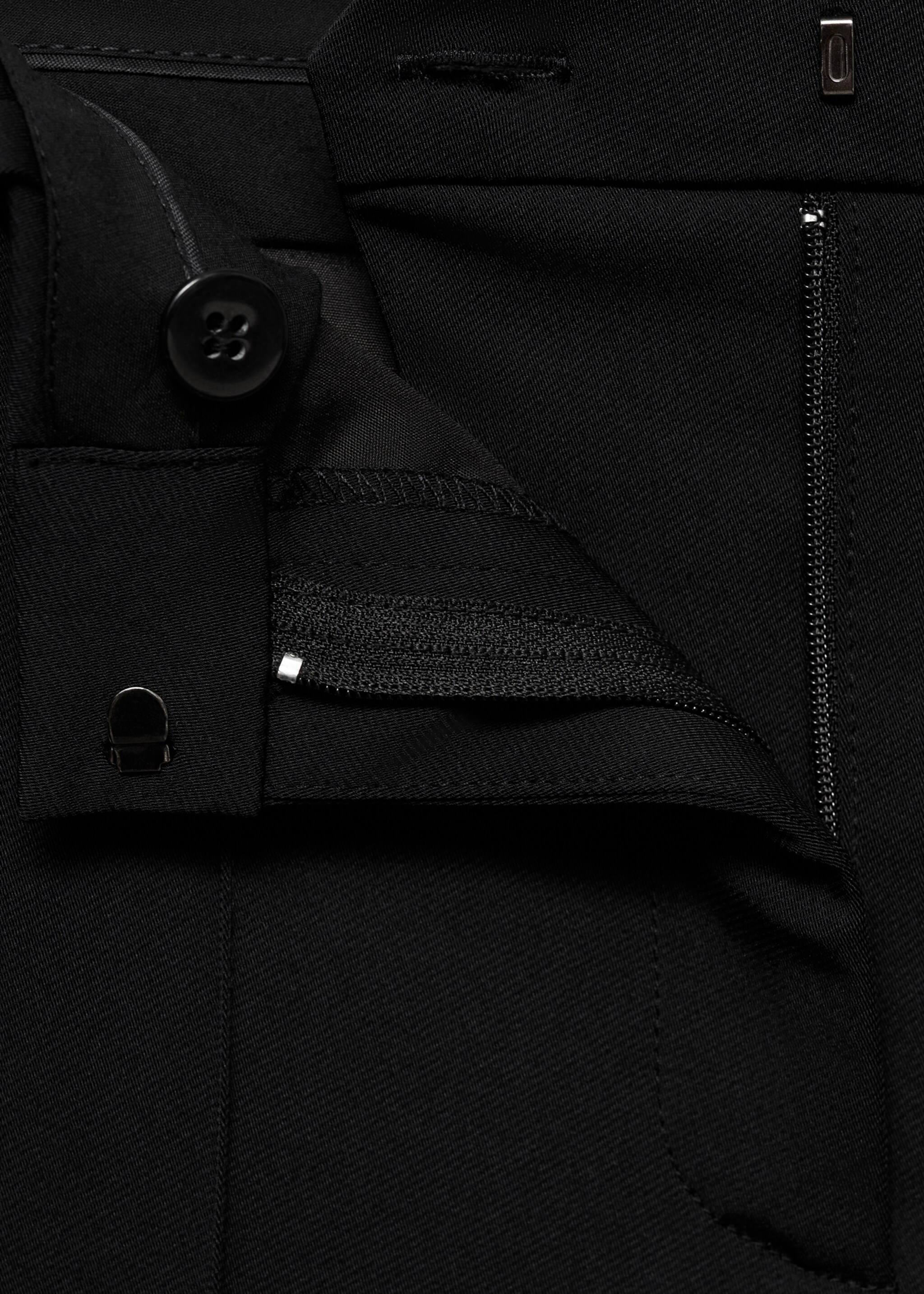 Oblekové kalhoty slim fit - Detail zboží 8, Černá. Ref: 77086761-00.