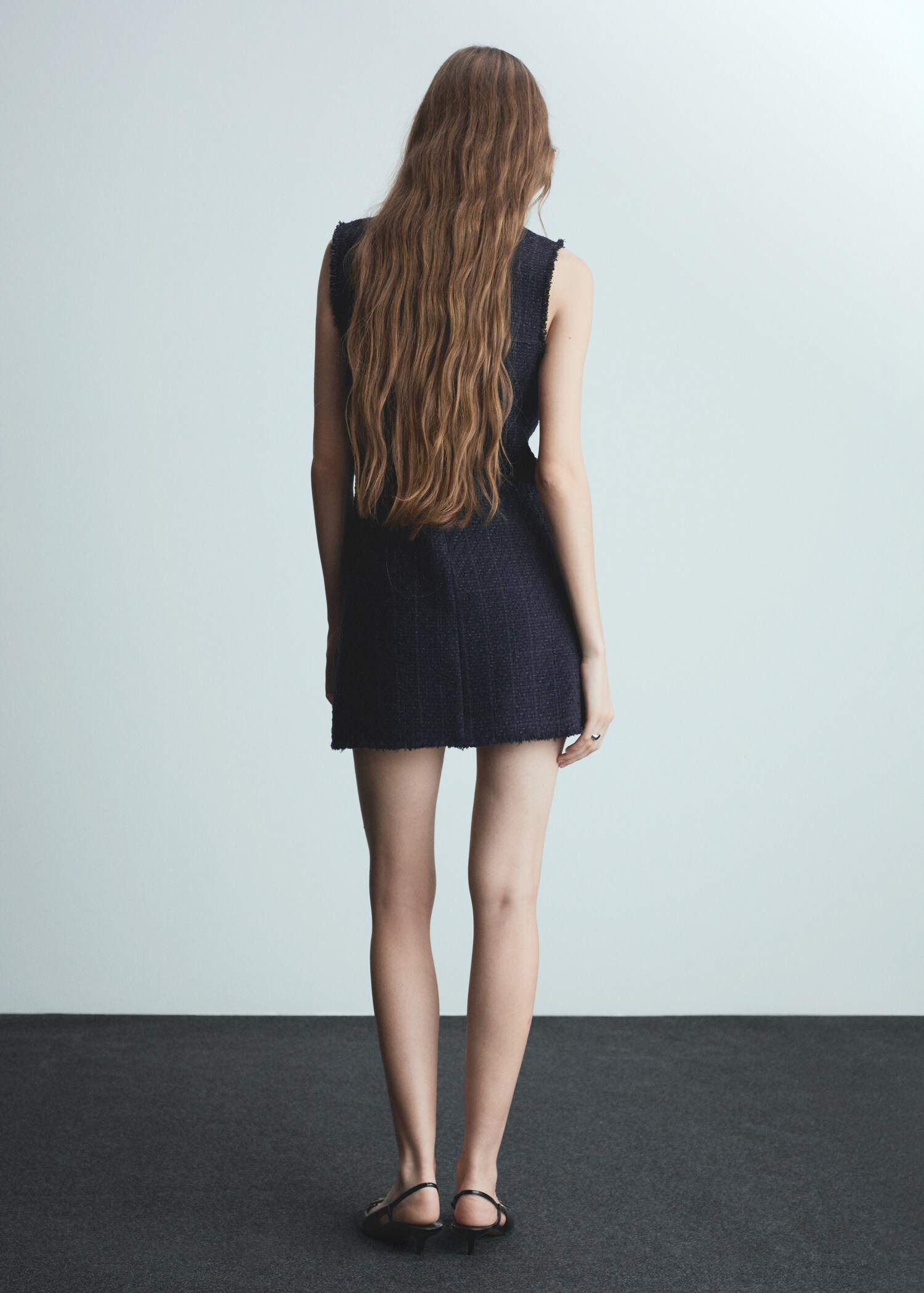 Vestido corto tweed - Reverso del artículo