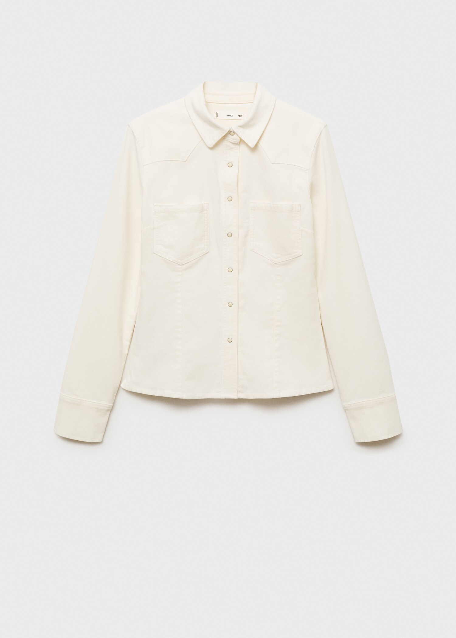 Micro-corduroy shirt with pockets - Article without model
