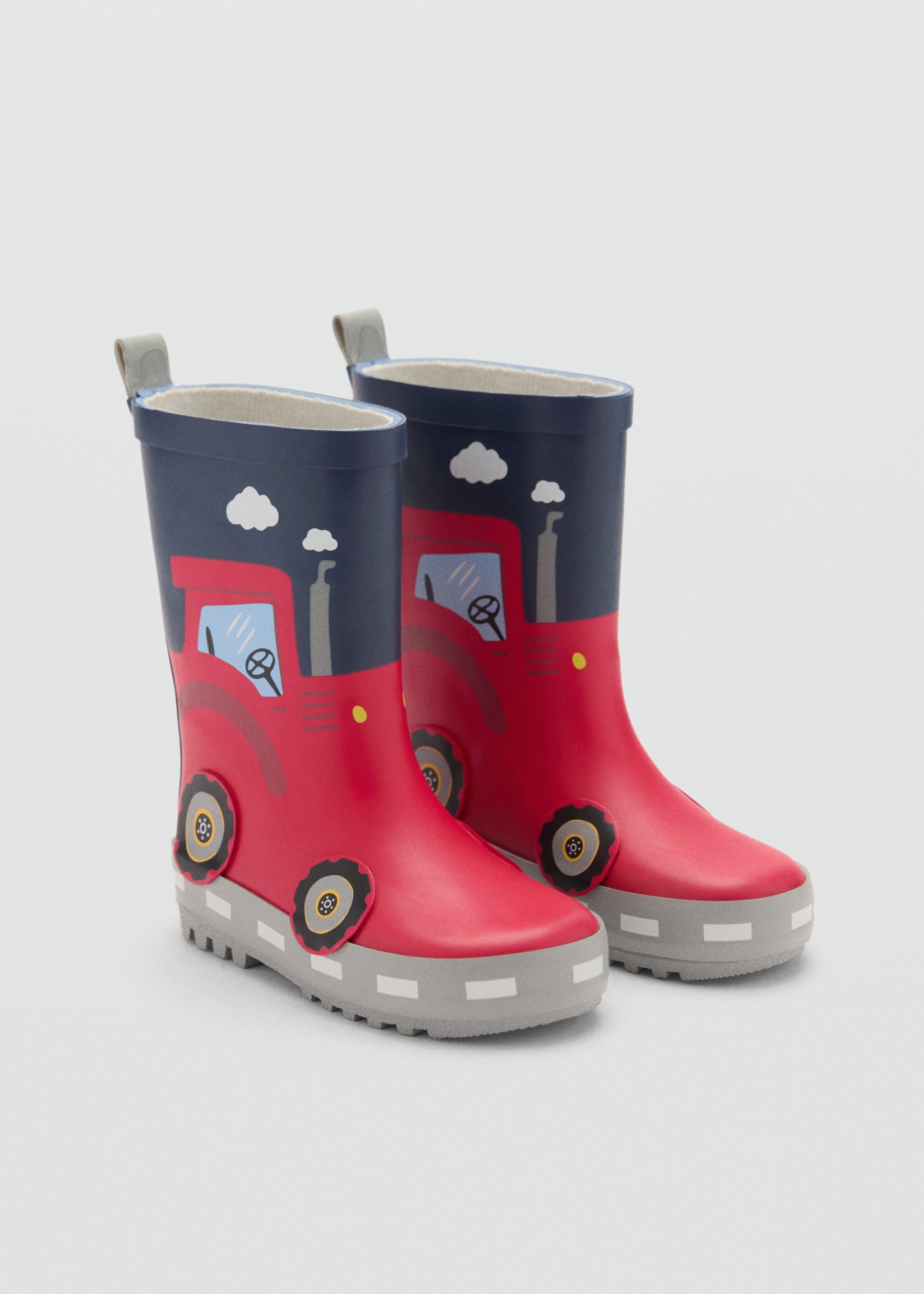 Tractor rain boots - Medium plane, Red. Ref: 77087115-00.