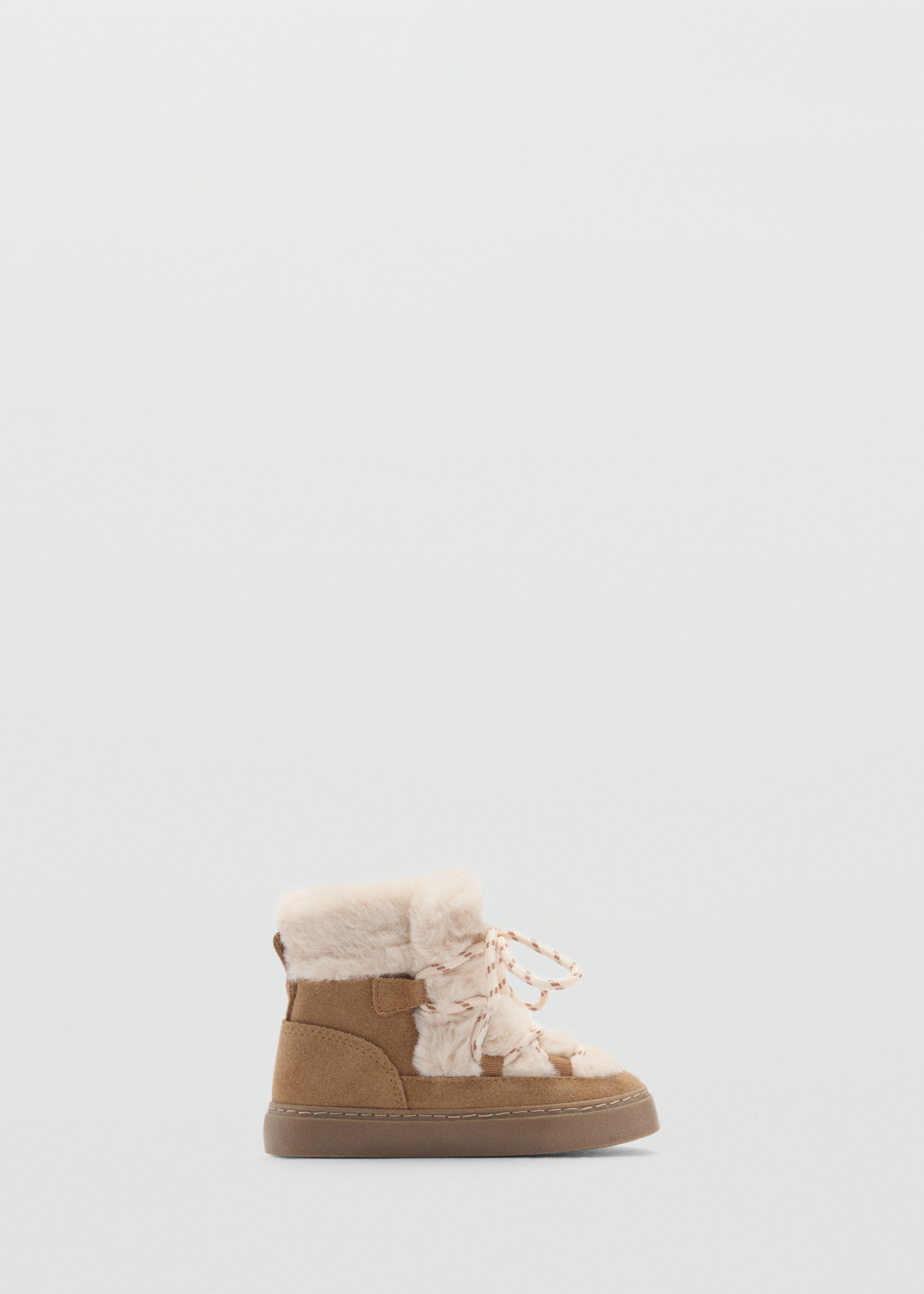 Fur leather ankle boots - Article without model, Coffee. Ref: 77087116-00.