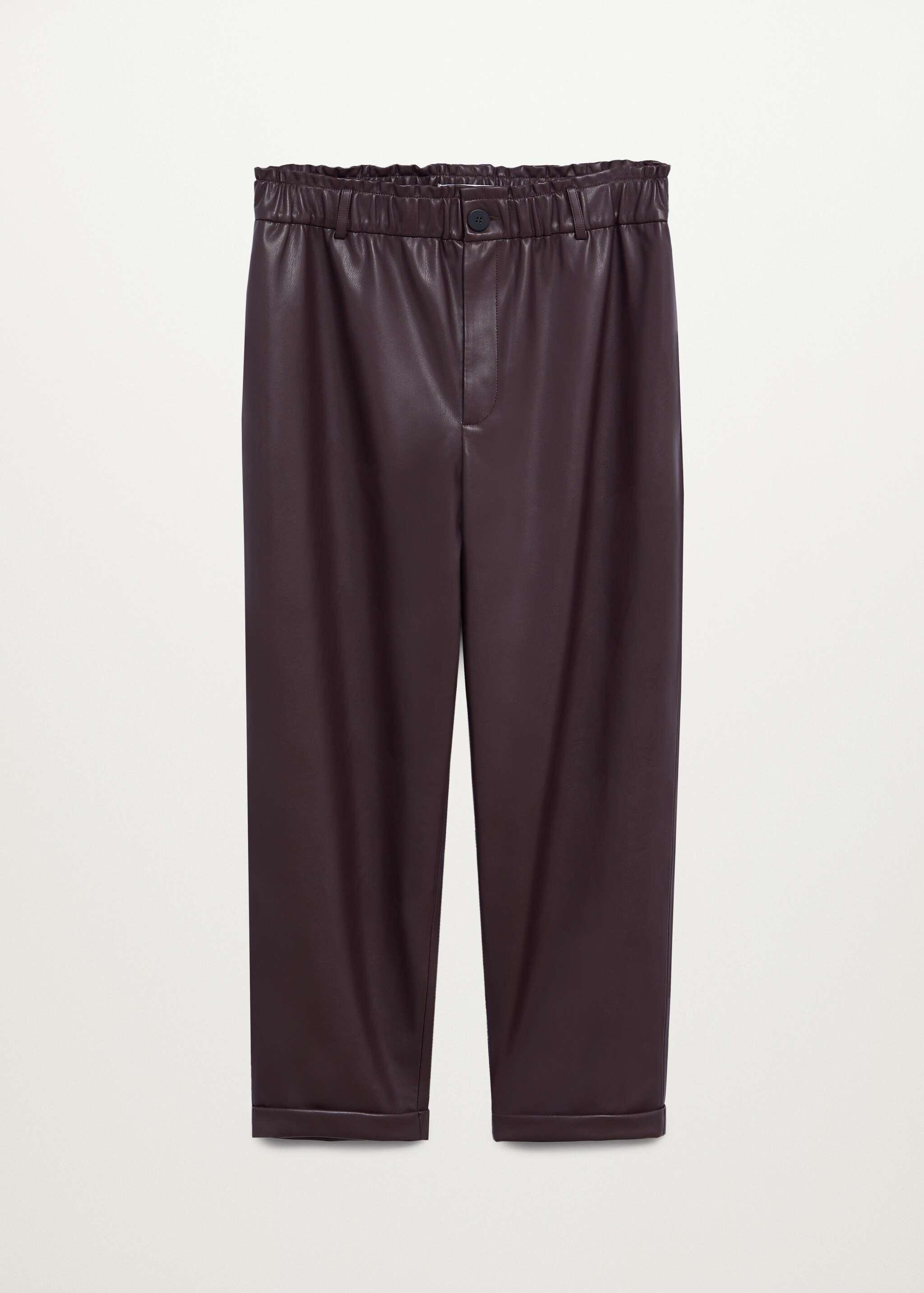 Leather-effect slouchy trousers - Article without model