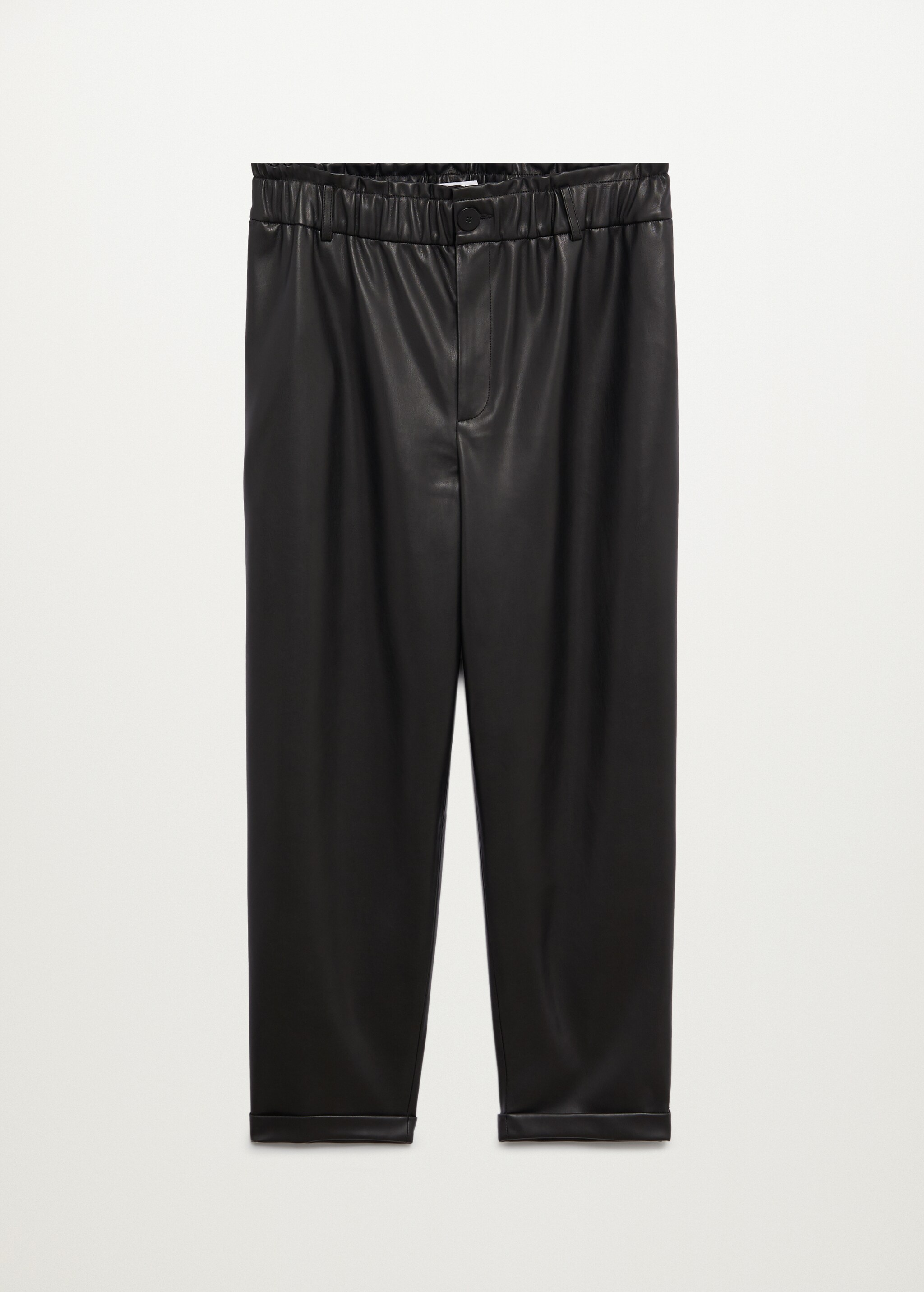 Leather-effect slouchy trousers - Article without model
