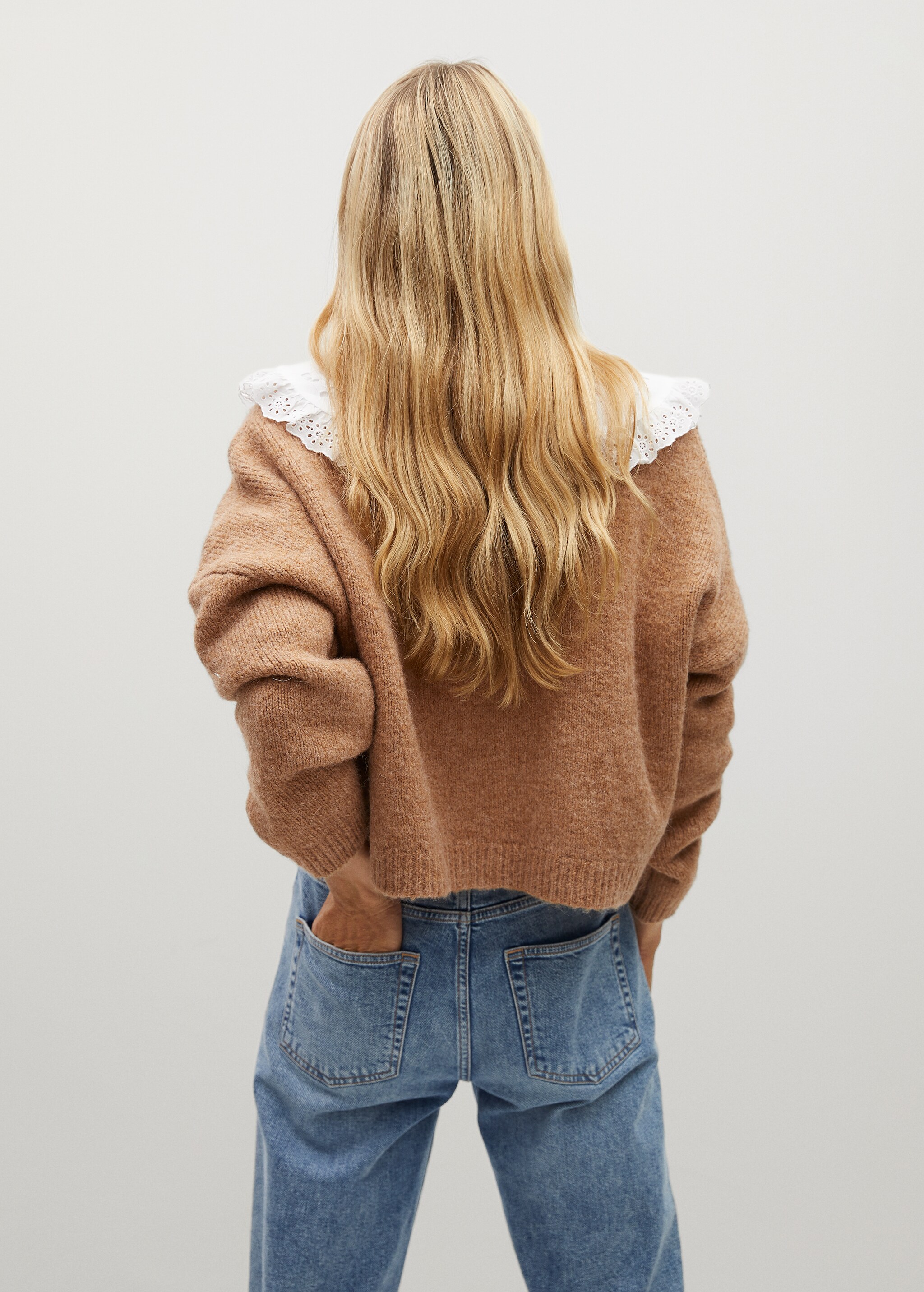 Button knit cardigan - Reverse of the article