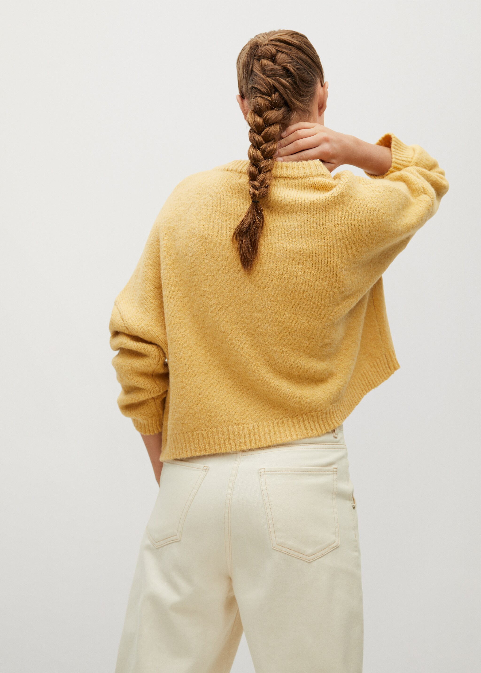 Button knit cardigan - Reverse of the article