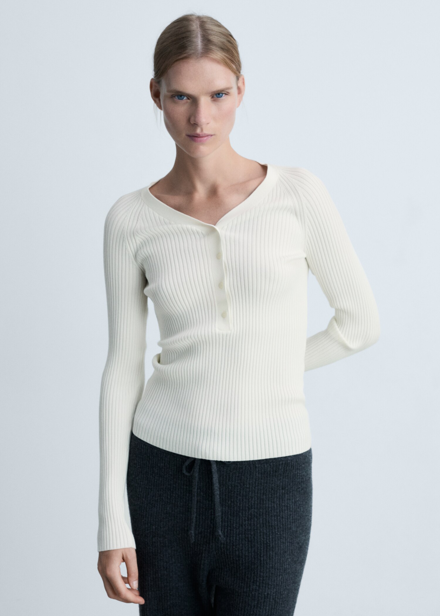 Ribbed t-shirt - Medium plane