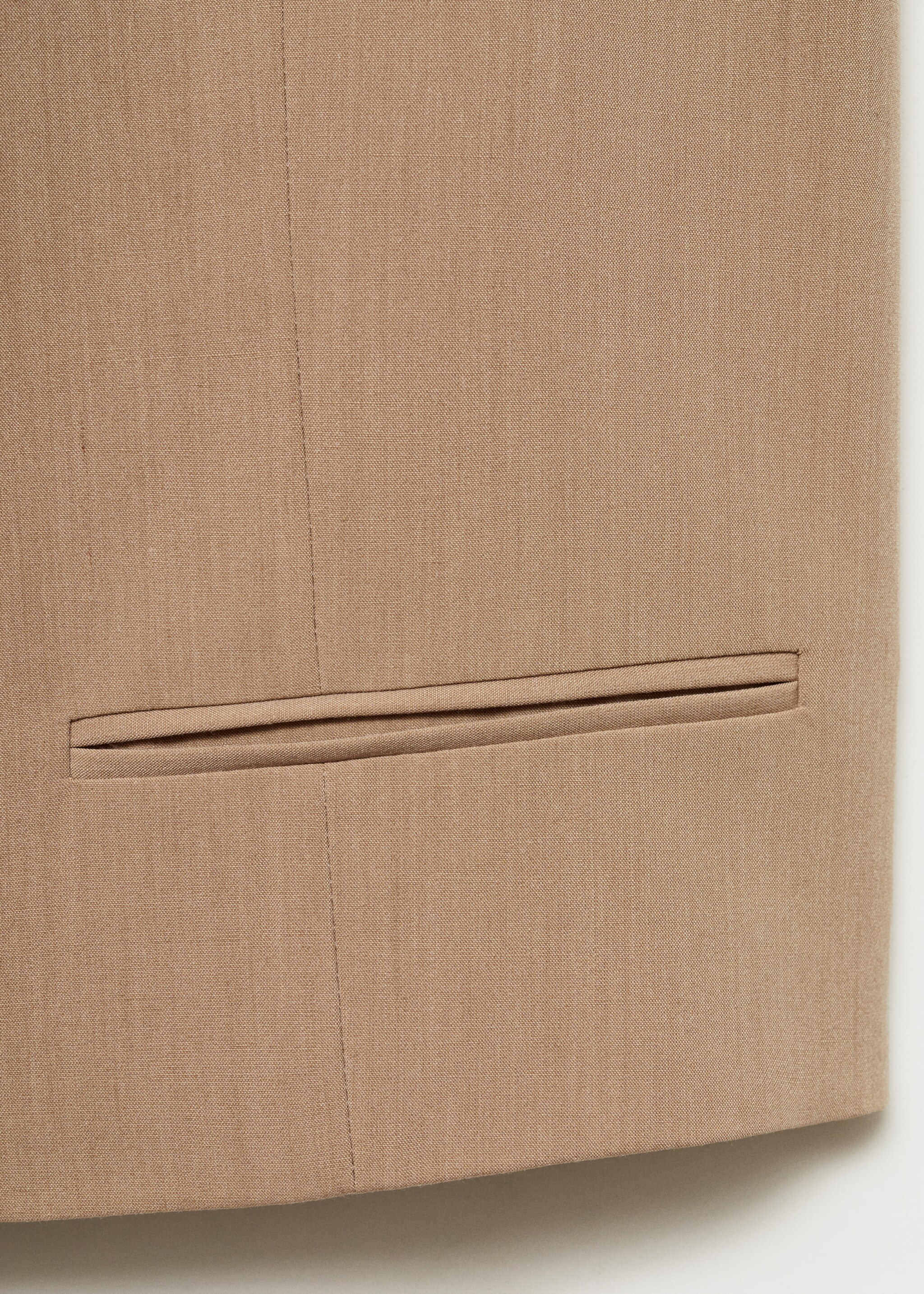 Suit waistcoat with lapels - Details of the article 0, Beige. Ref: 77087646-00.