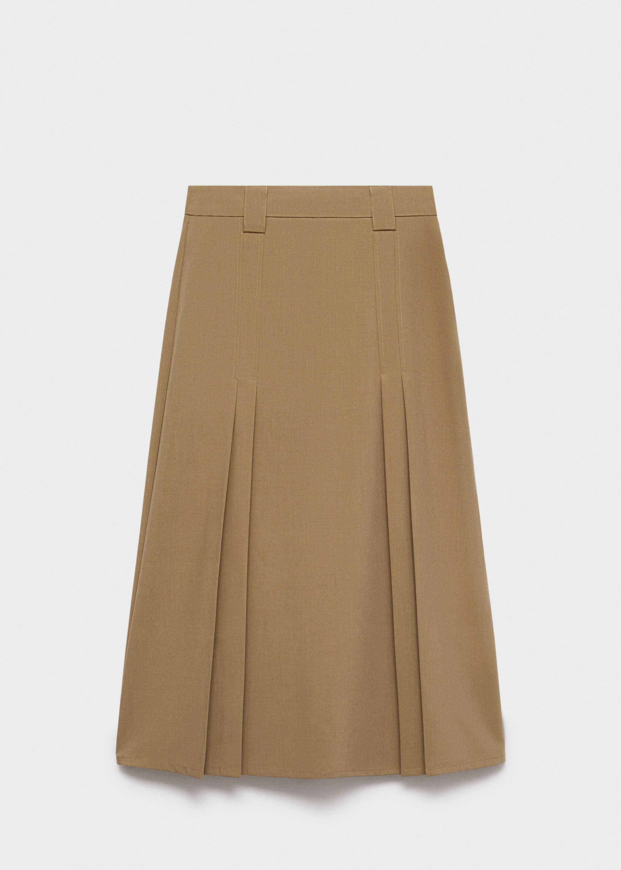 Check suit skirt - Article without model, Khaki. Ref: 77087647-00.