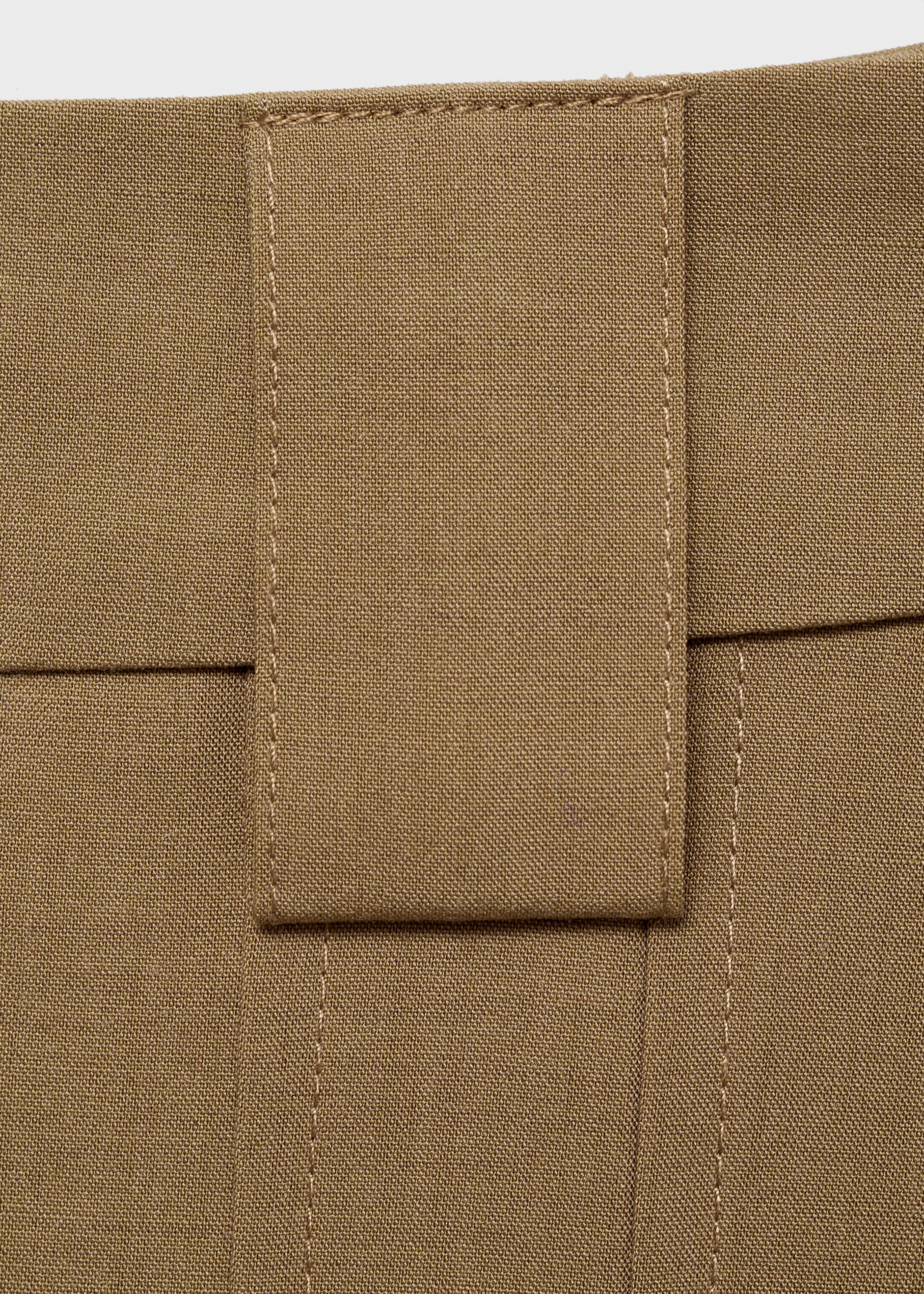 Check suit skirt - Details of the article 8, Khaki. Ref: 77087647-00.