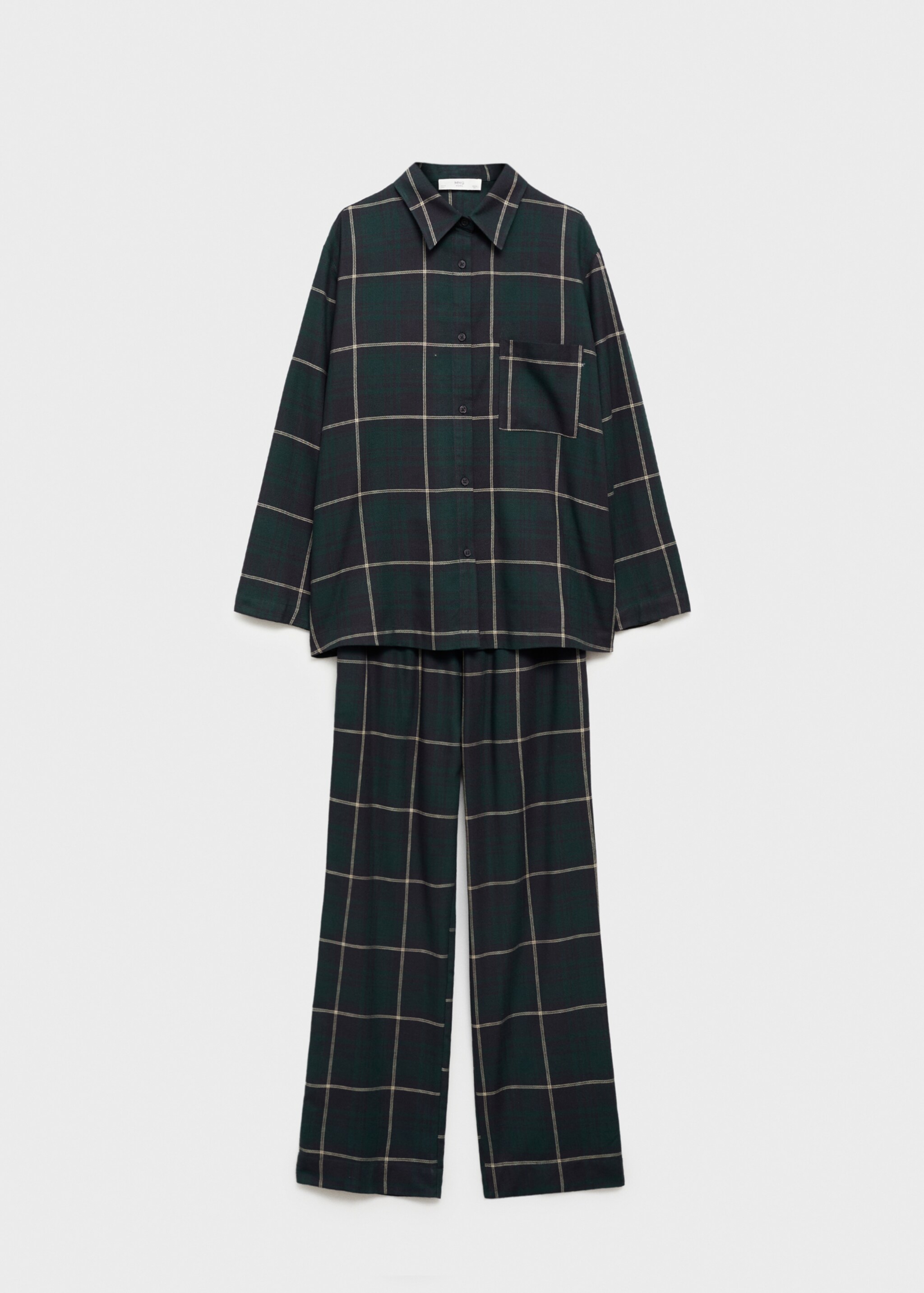 Check flannel pyjama shirt - Article without model