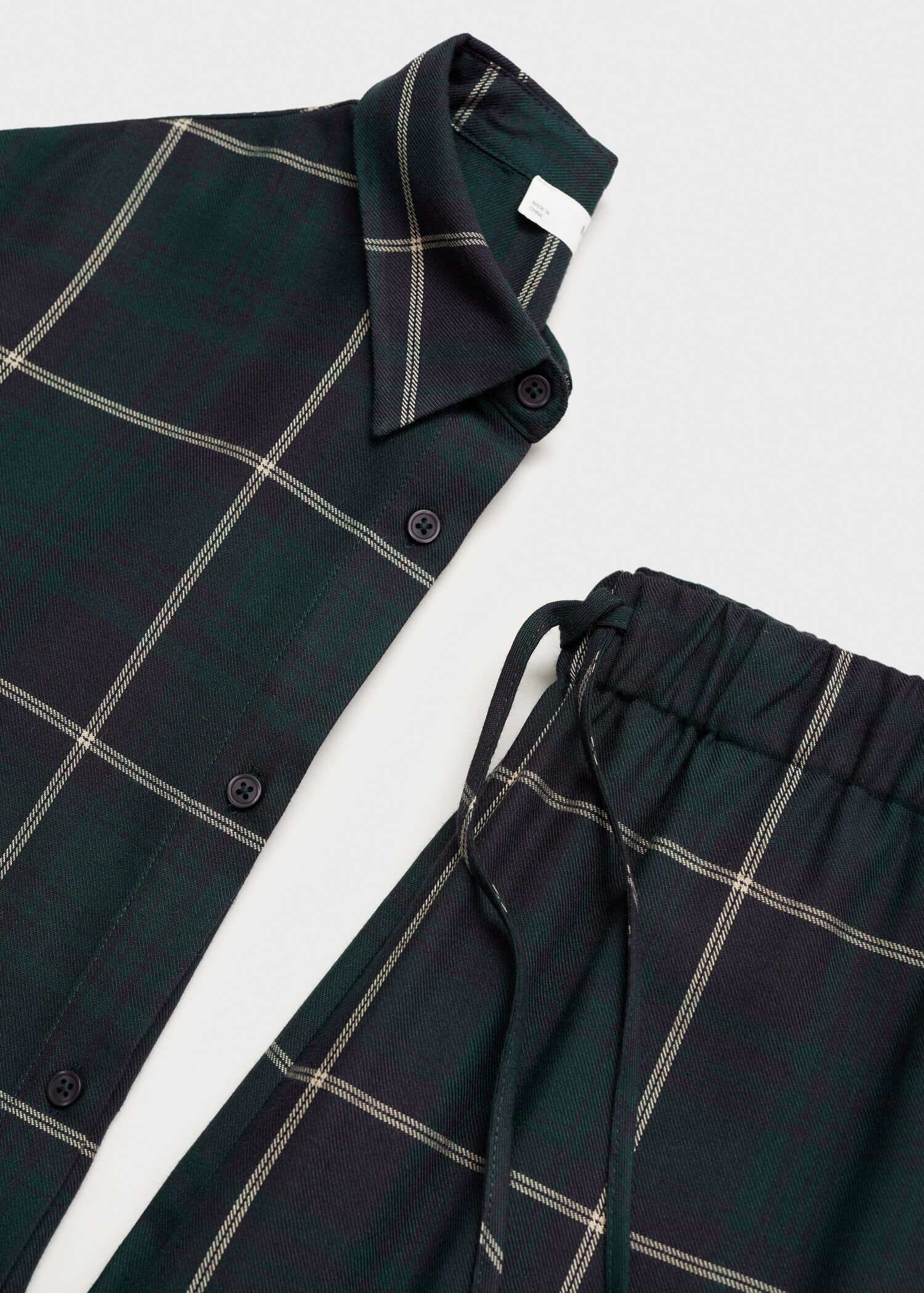 Check flannel pyjama shirt - Details of the article 0