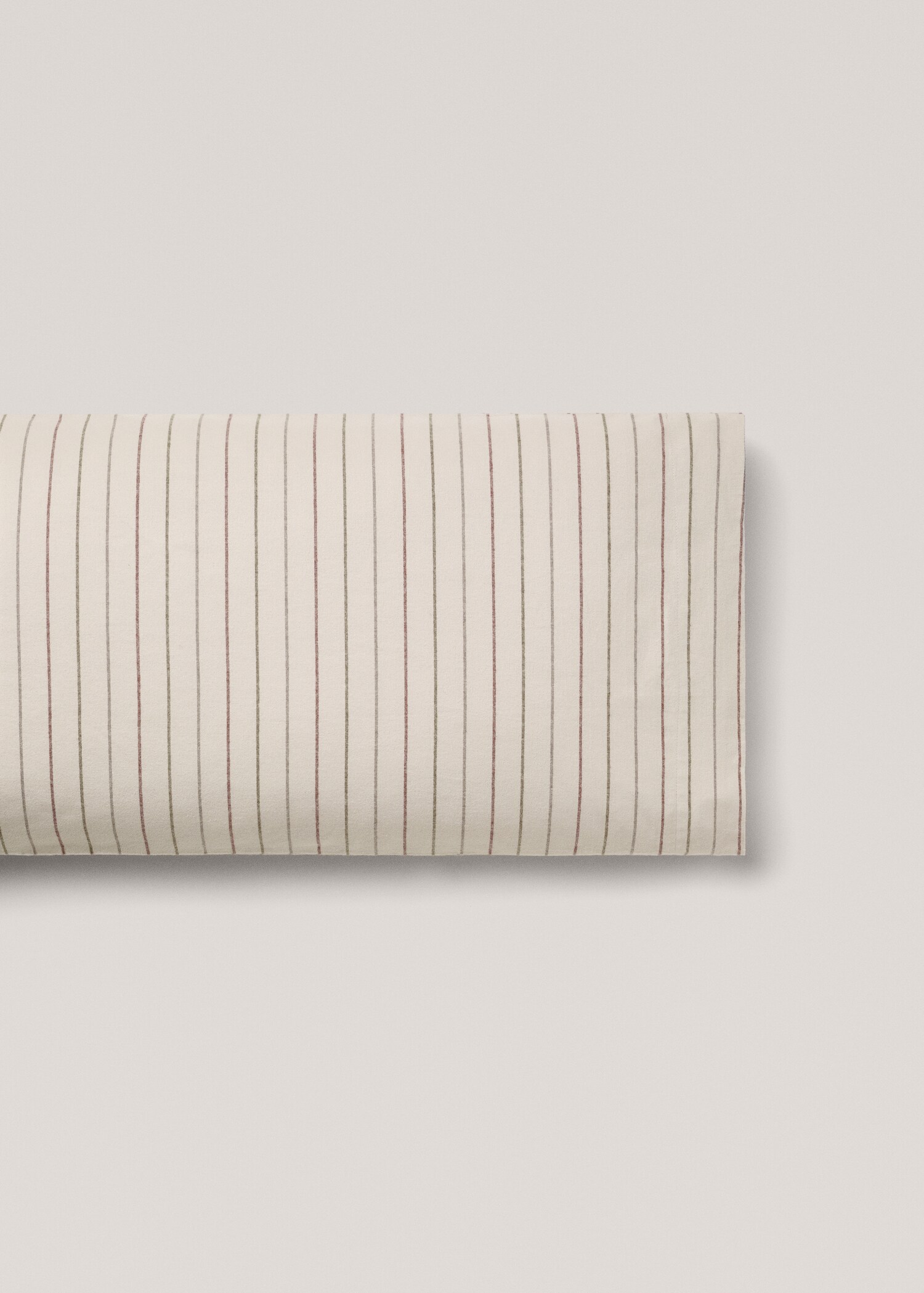 Gestreifter Kopfkissenbezug aus Flanell 45 x 110 cm - Artikel ohne Model