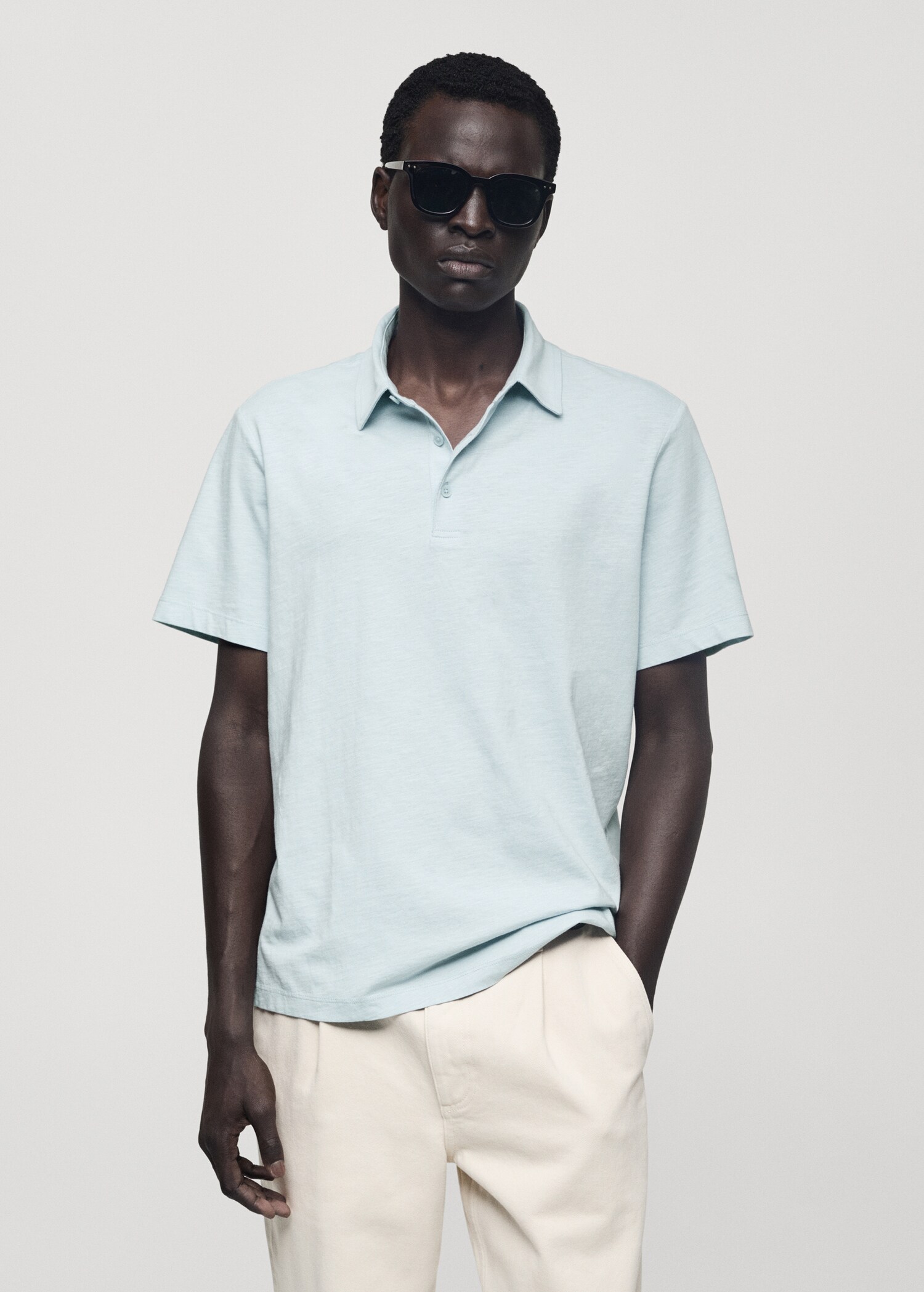 100% cotton regular-fit polo shirt - Medium plane
