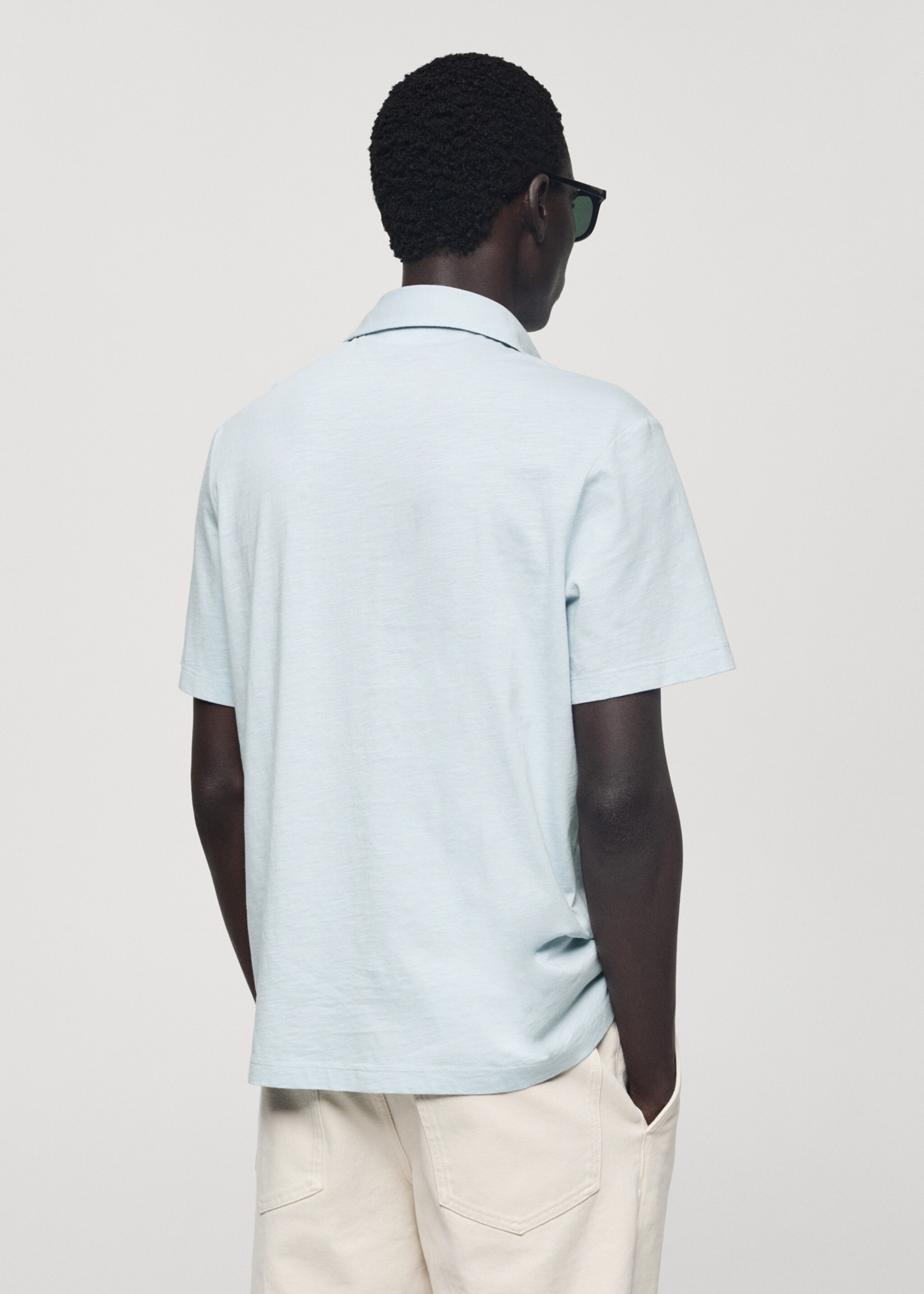 Πόλο 100% βαμβάκι regular fit - Πίσω όψη προϊόντος