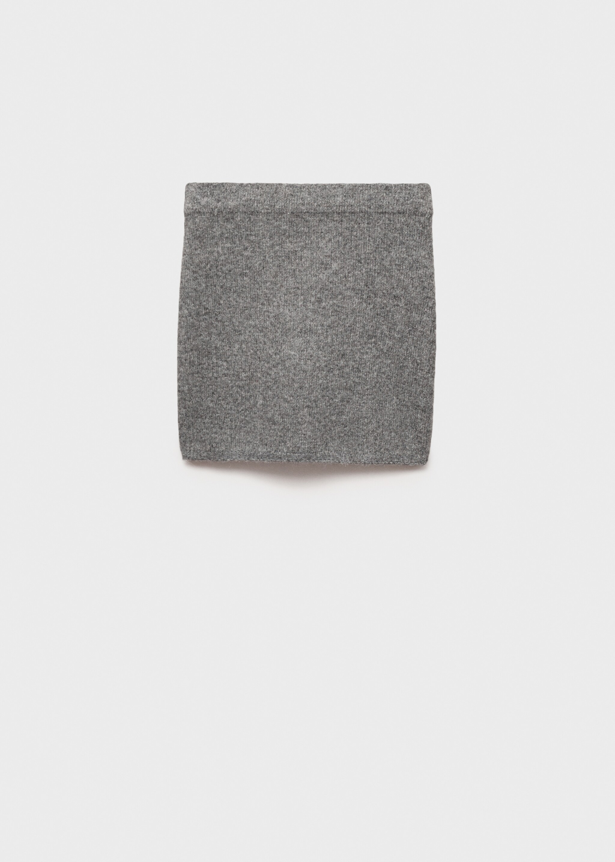 Knitted miniskirt - Article without model, Charcoal. Ref: 77087658-00.