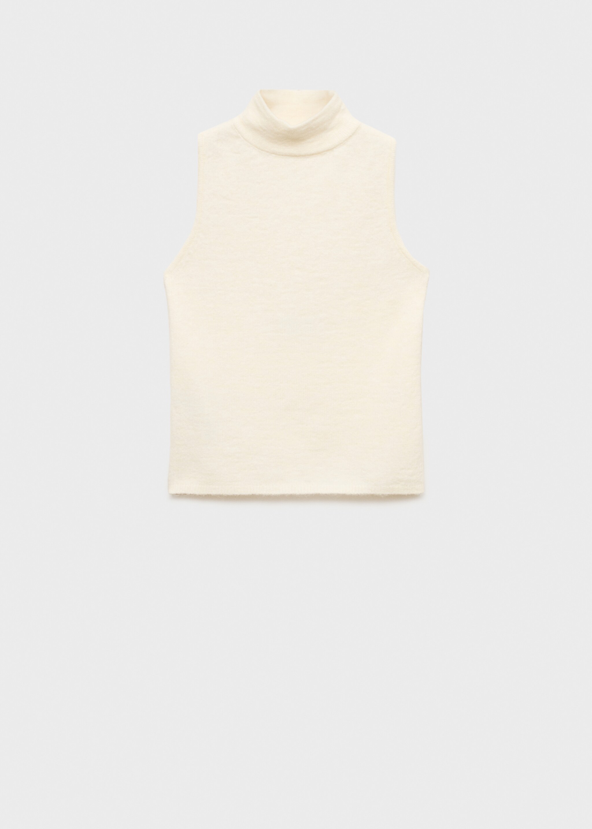 Open back knitted top - Article without model, Ecru. Ref: 77087661-00.