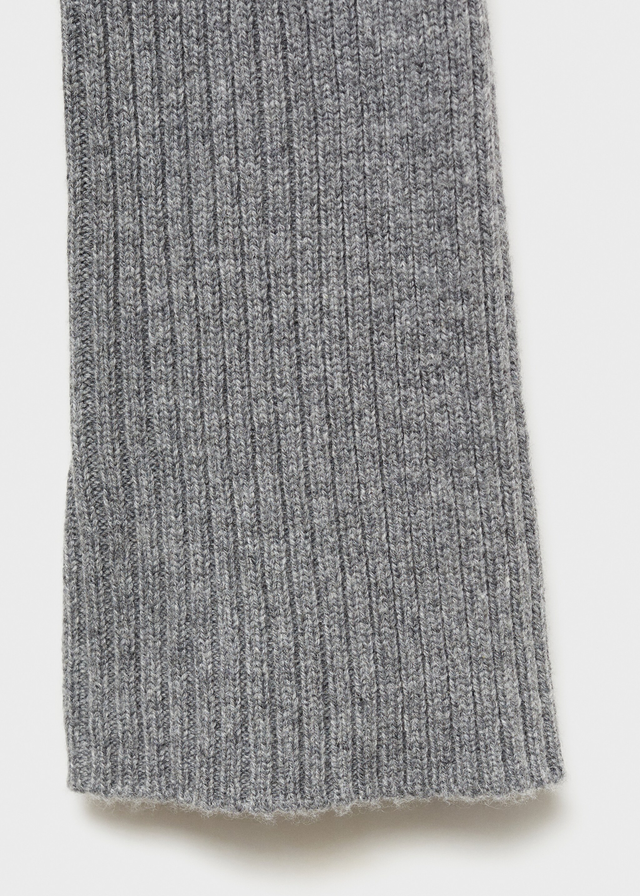Ribbed short dress - Details of the article 0, Medium Heather Grey. Ref: 77087663-00.
