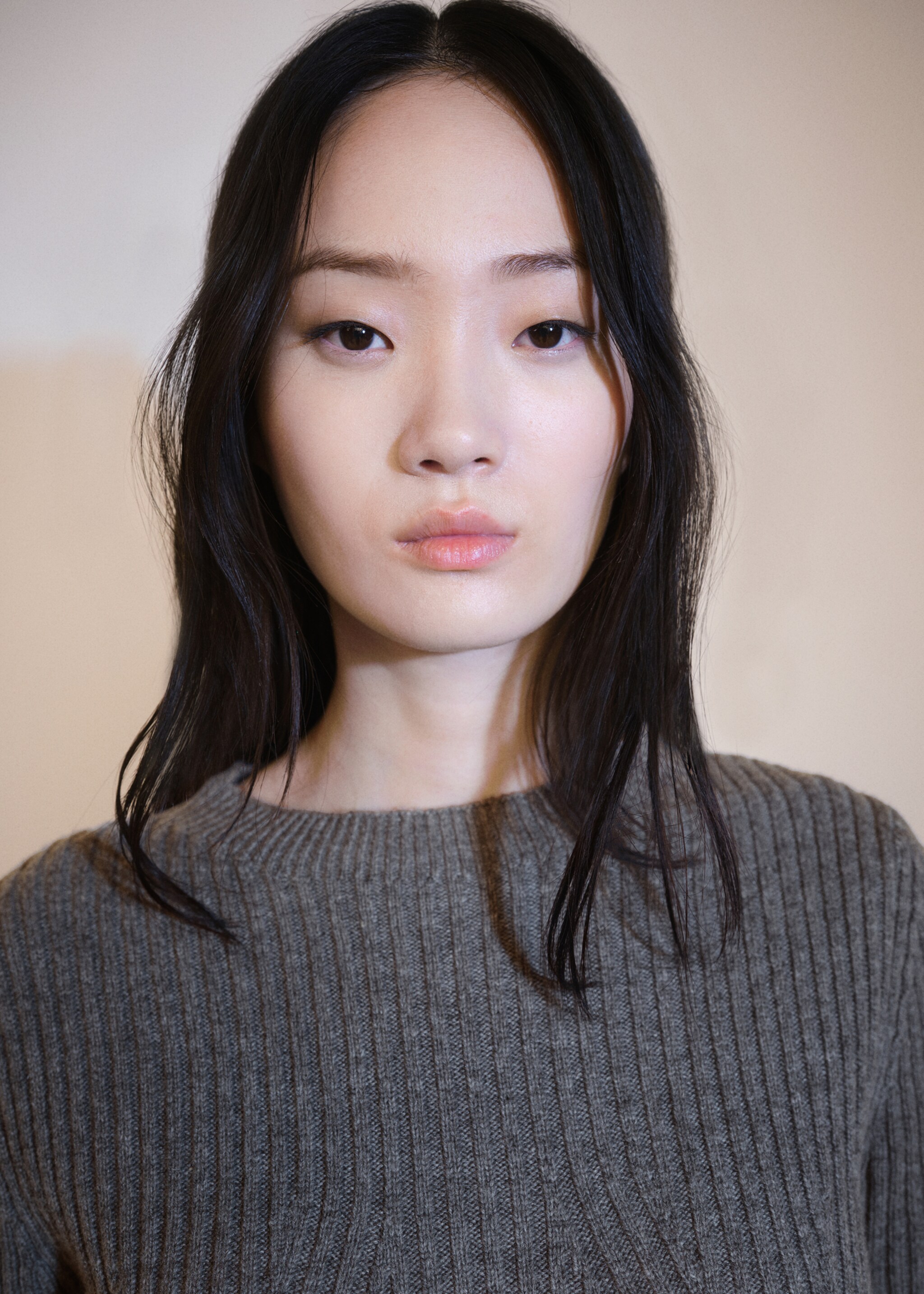 Ribbed short dress - Details of the article 1, Medium Heather Grey. Ref: 77087663-00.