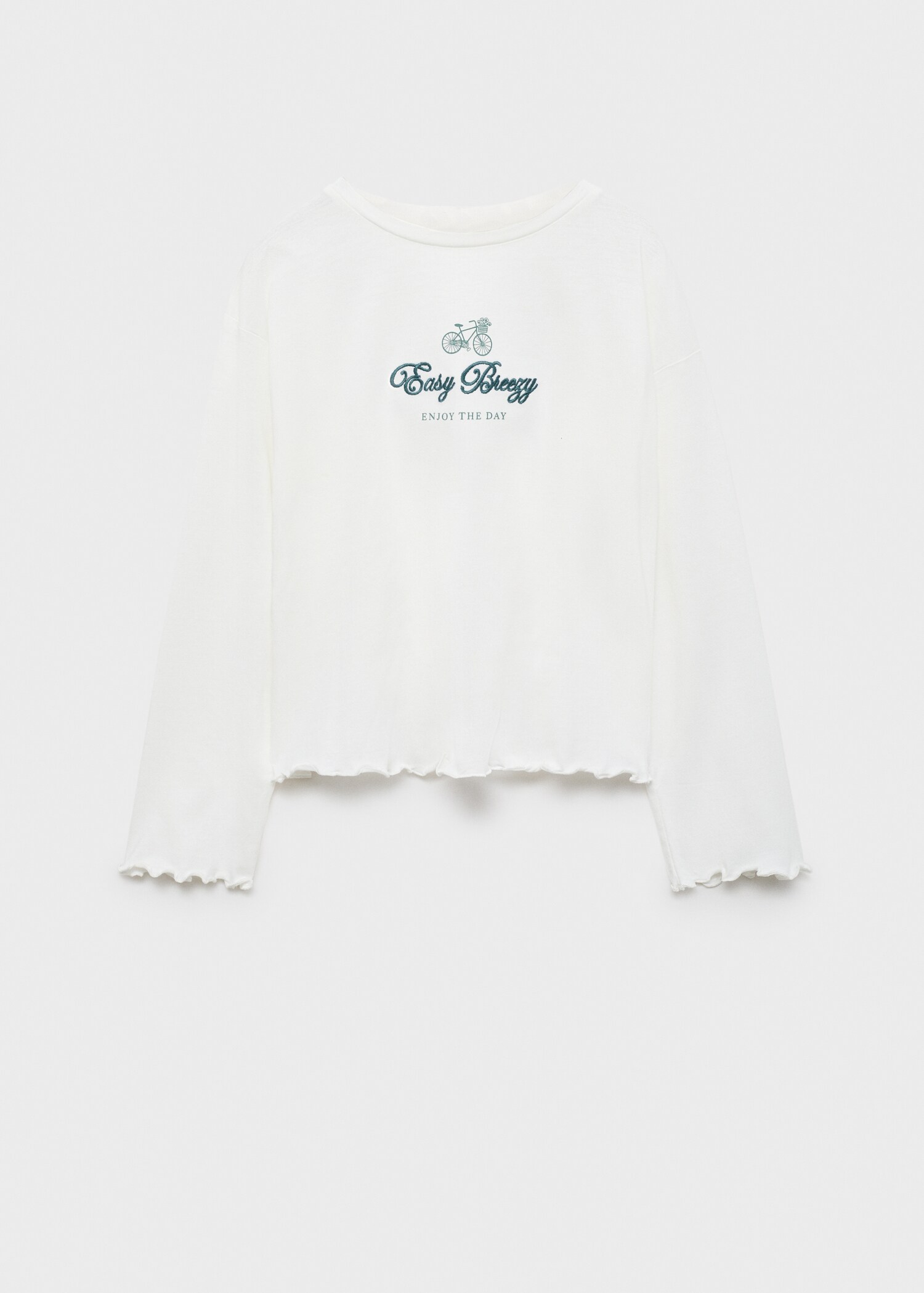 Baumwoll-T-Shirt mit besticktem Detail - Artikel ohne Model