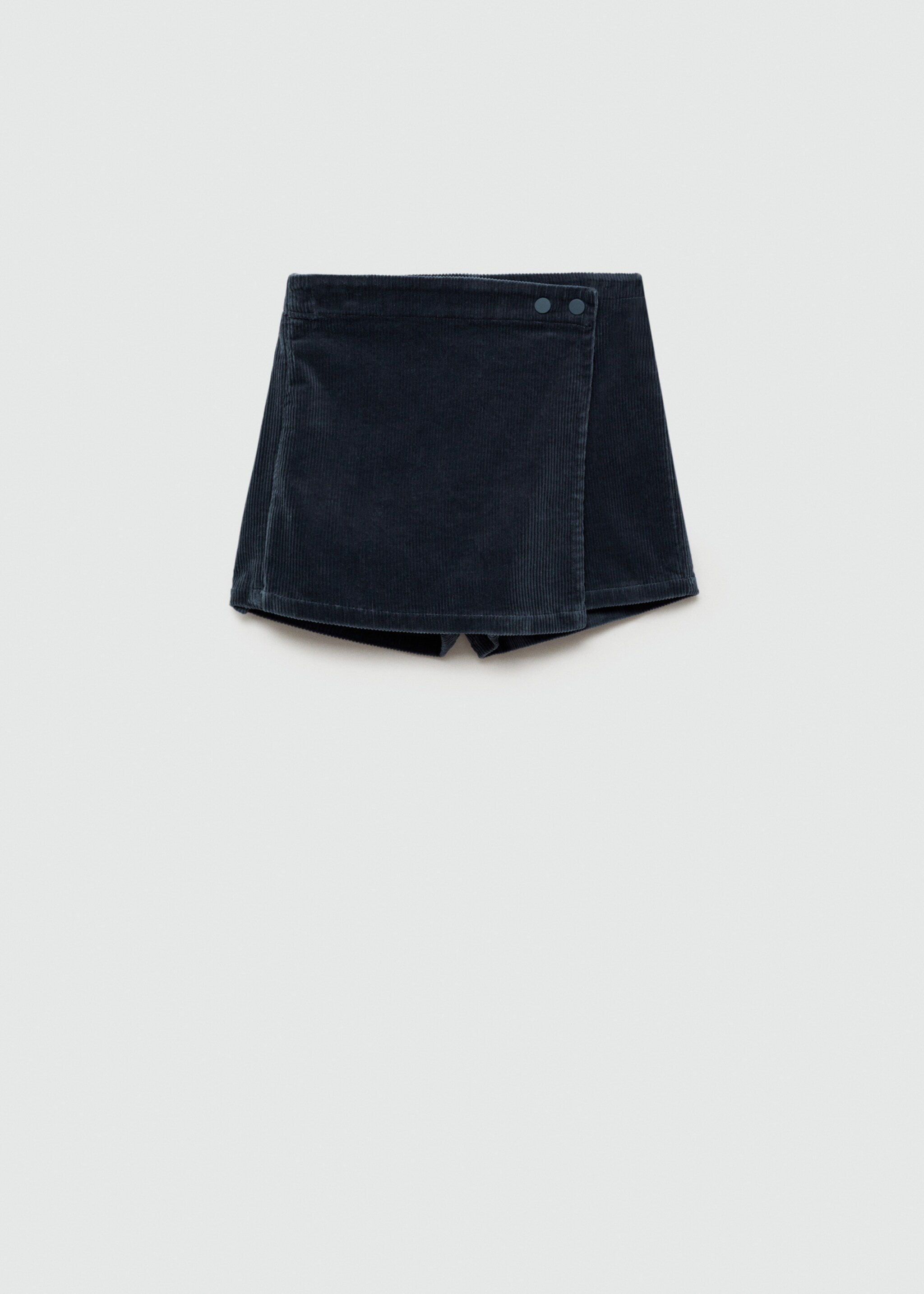 Jupe short velours côtelé - Article sans modèle, Bleu marine foncé. Ref: 77087665-00.