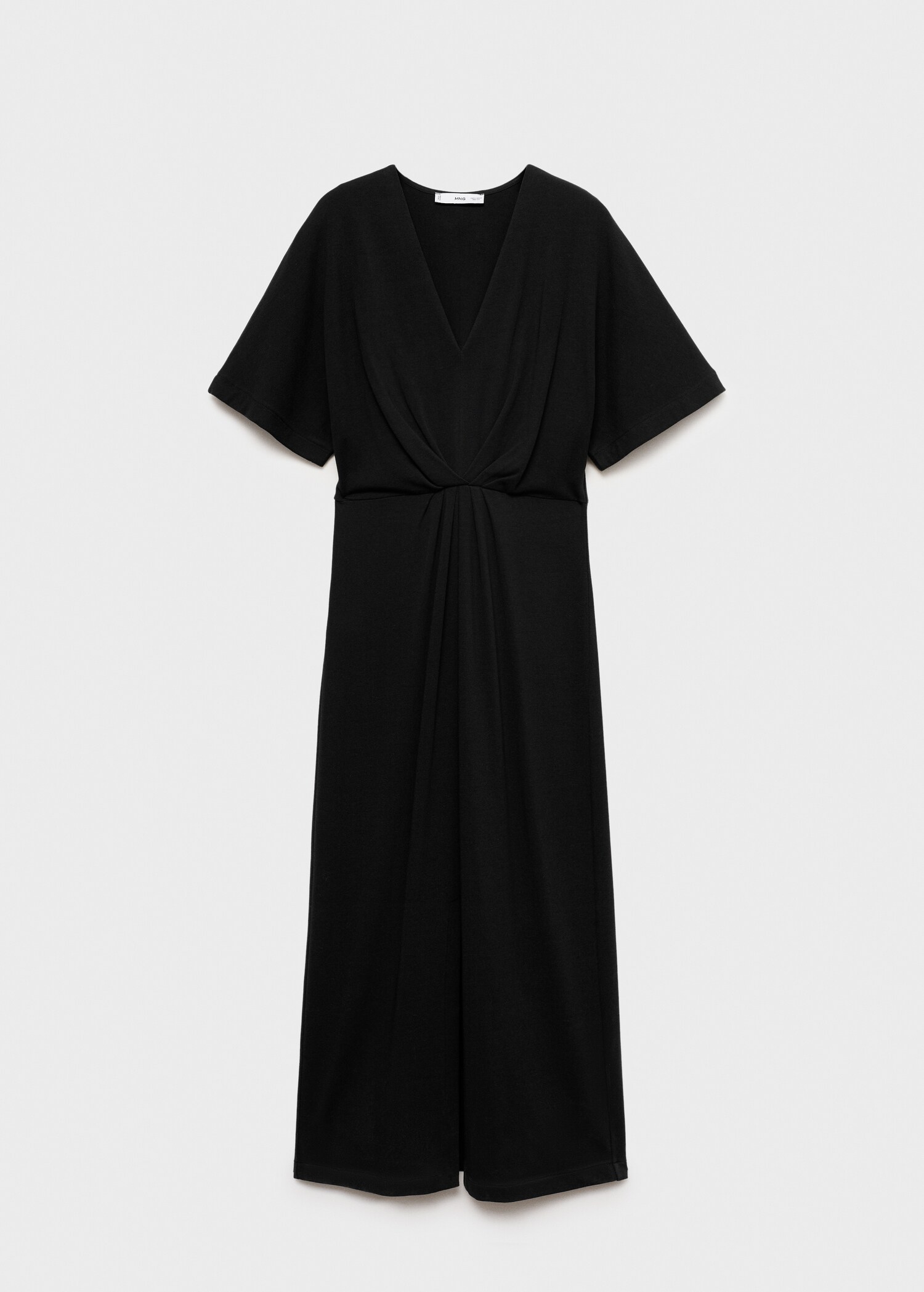 Short-sleeved draped dress - Article without model
