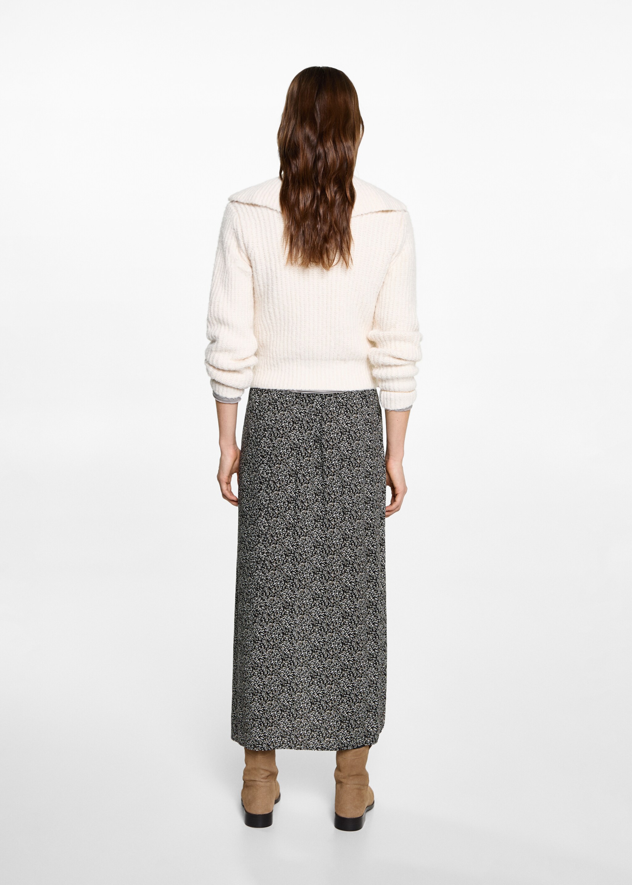 Floral midi skirt - Reverse of the article