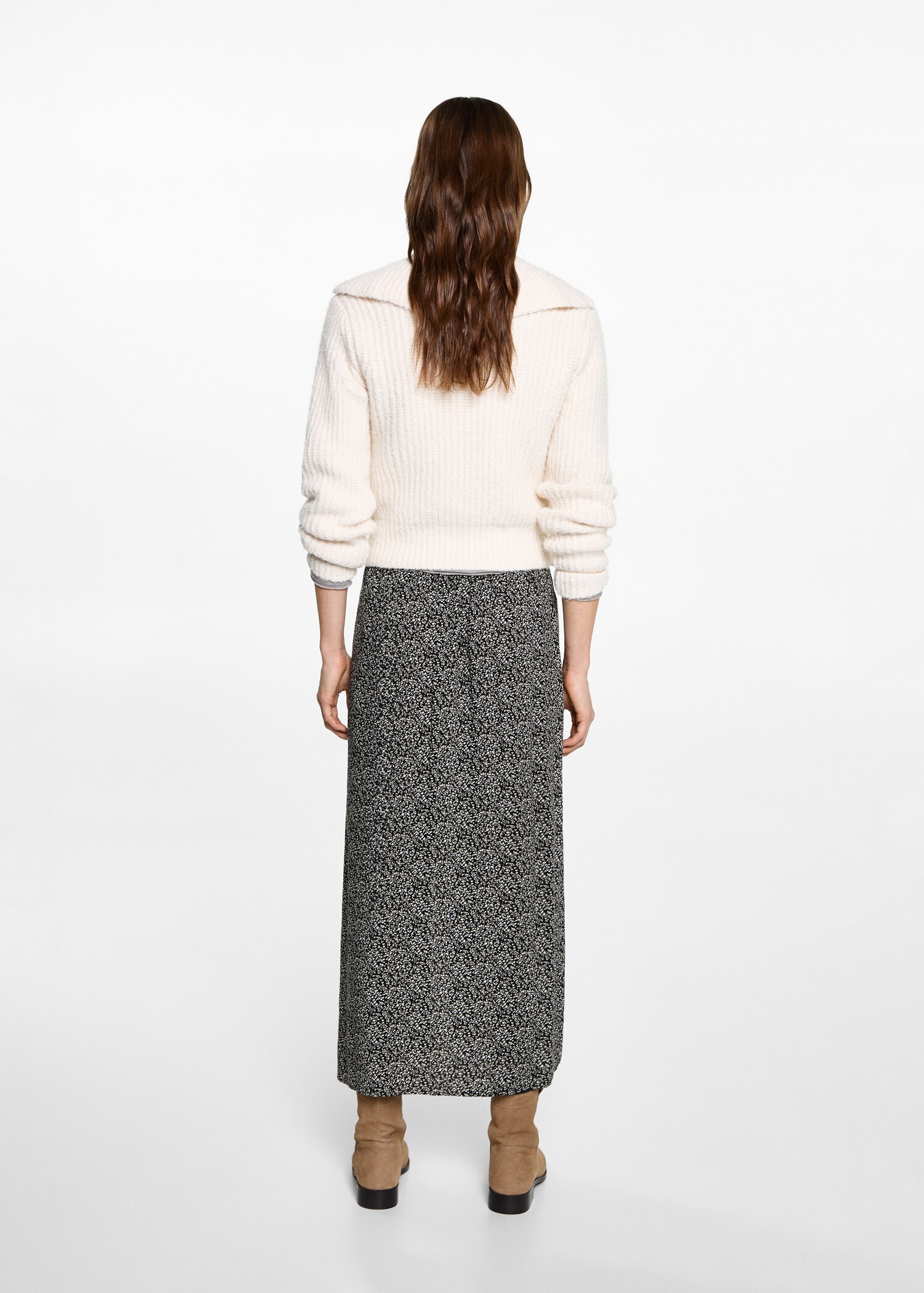 Floral midi skirt - Reverse of the article