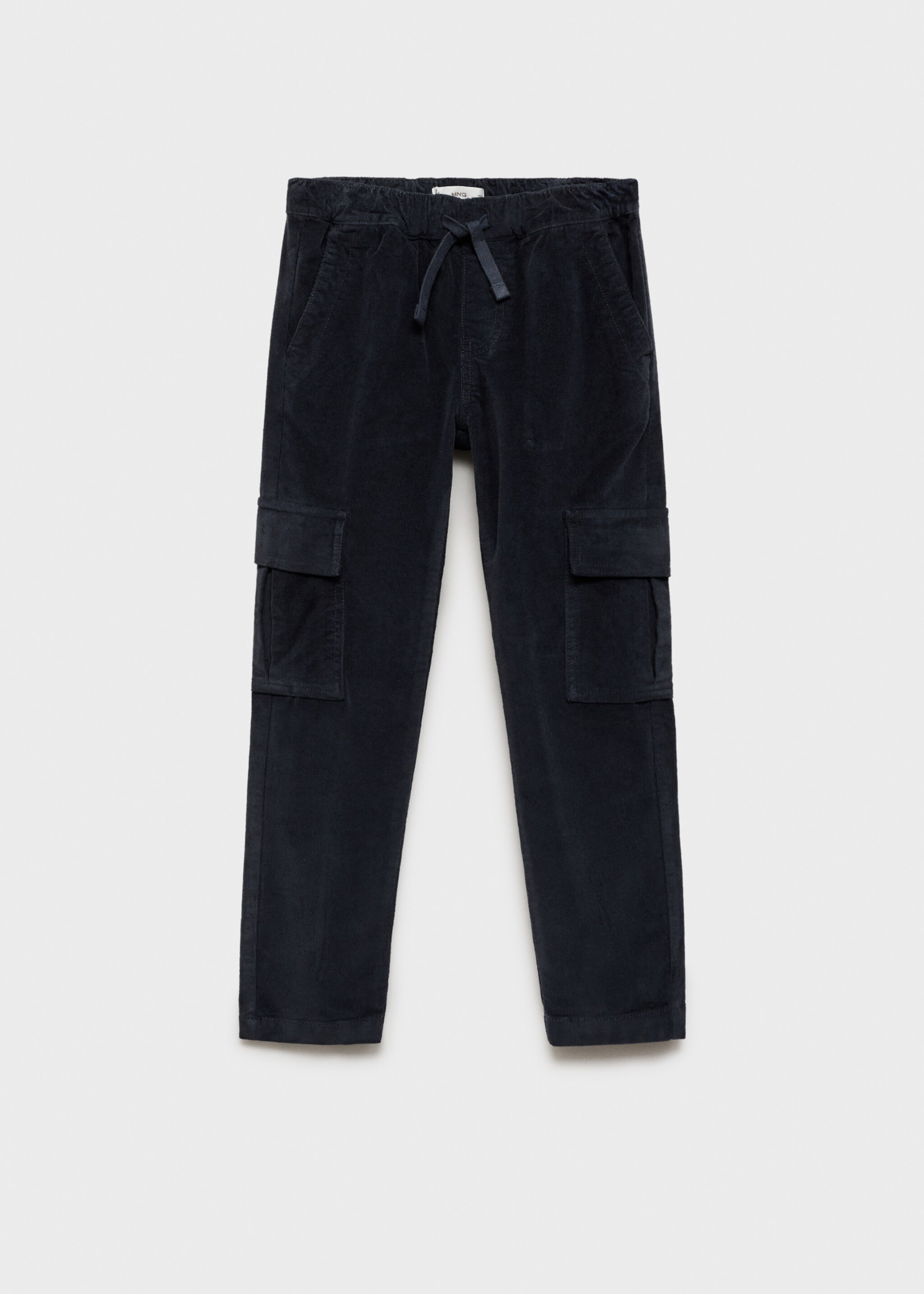 Corduroy cargo pants - Article without model, Night Blue. Ref: 77087673-00.