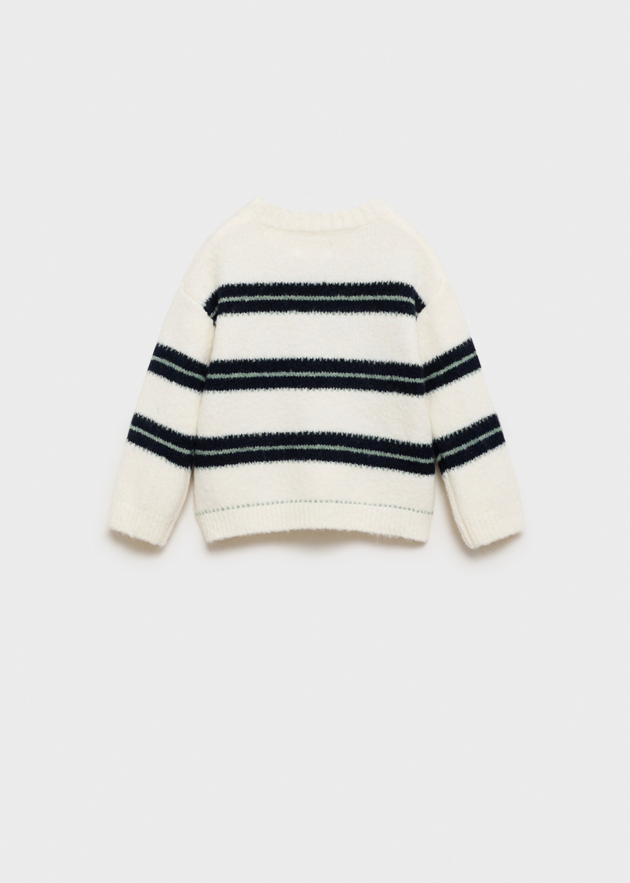 Knit striped sweater - Reverse of the article, Ecru. Ref: 77087679-00.