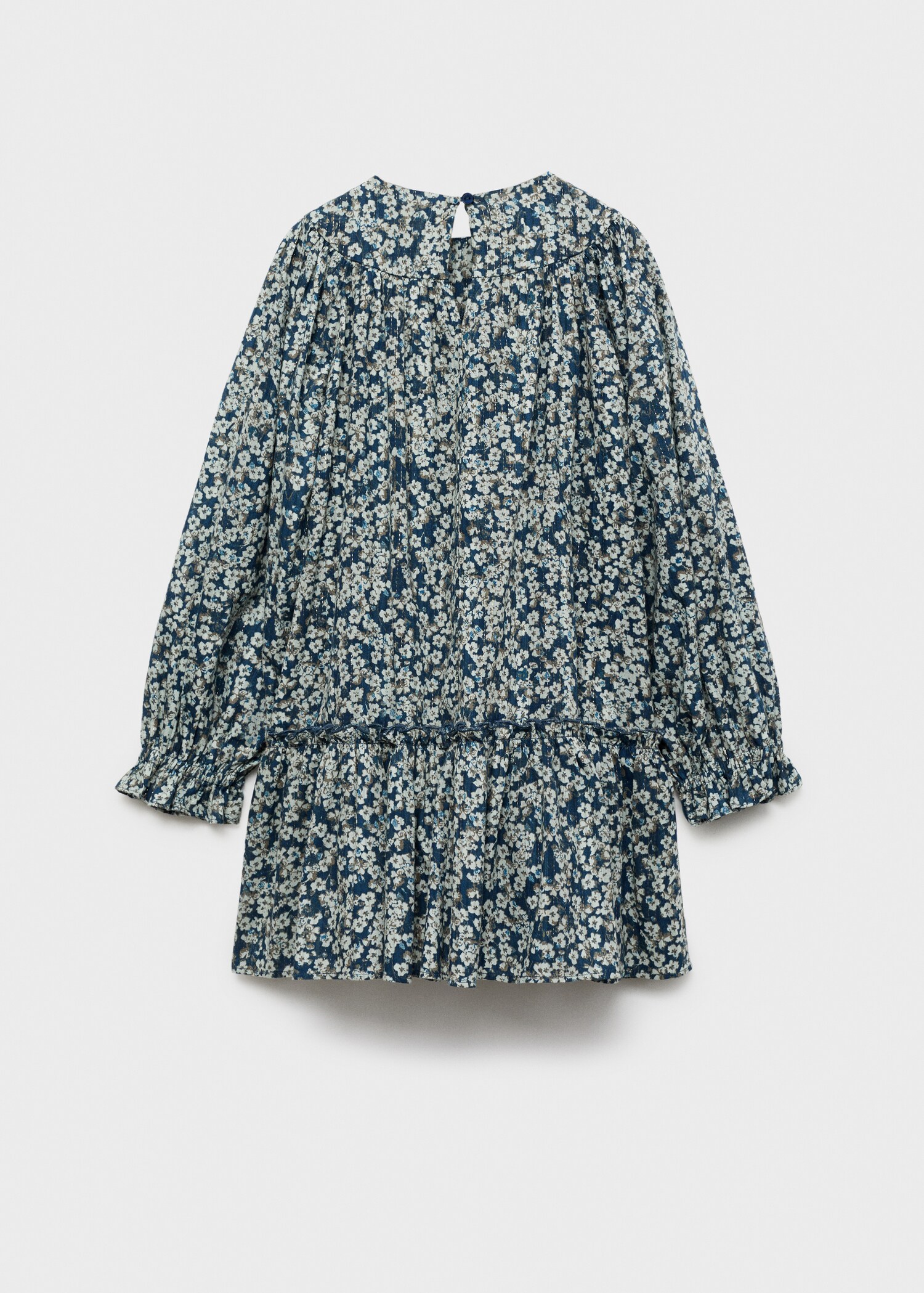 Kleid mit Blumendruck - Rückseite des Artikels