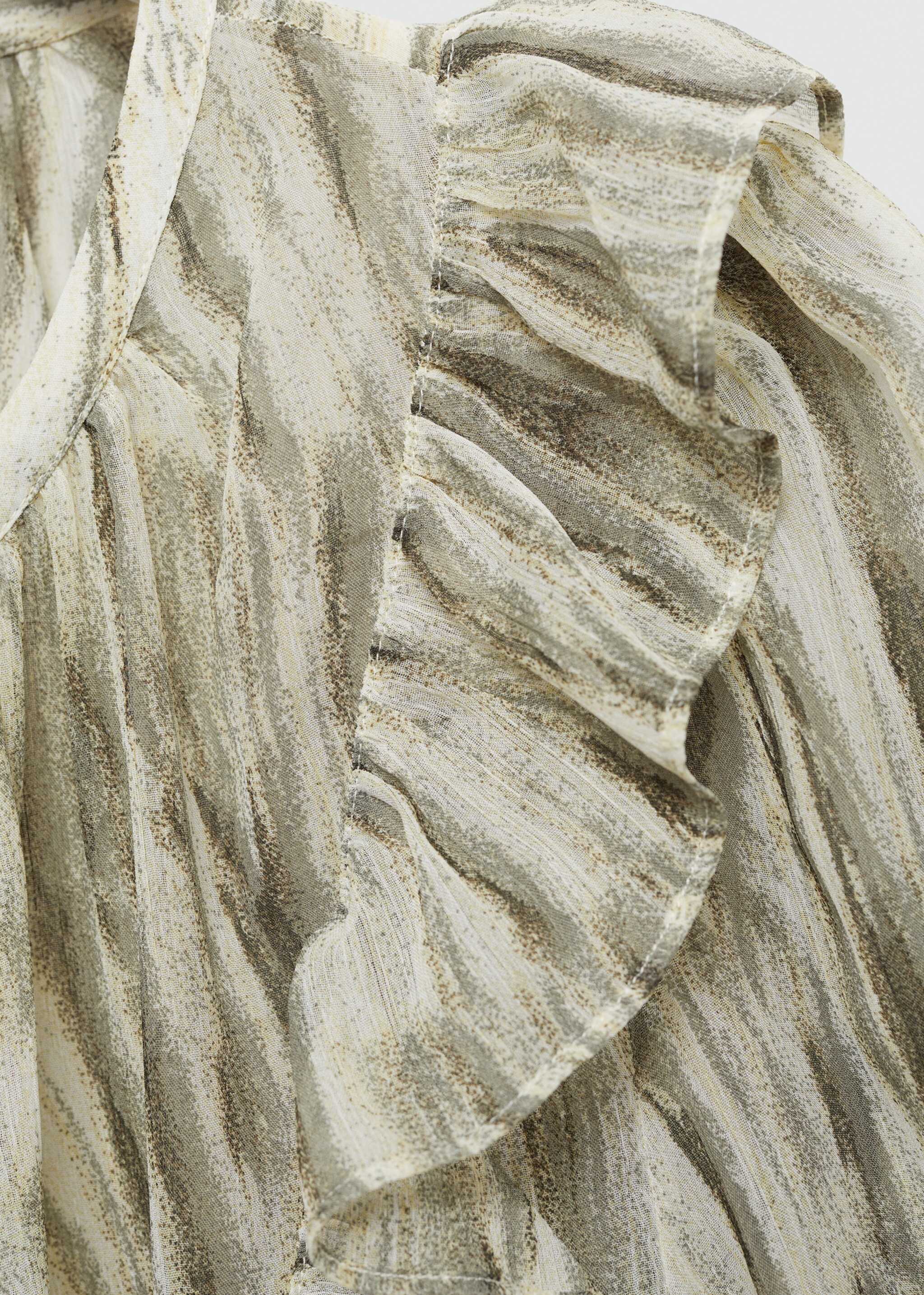 Halbtransparente Print-Bluse - Detail des Artikels 0, Grün. Ref: 77087682-00.