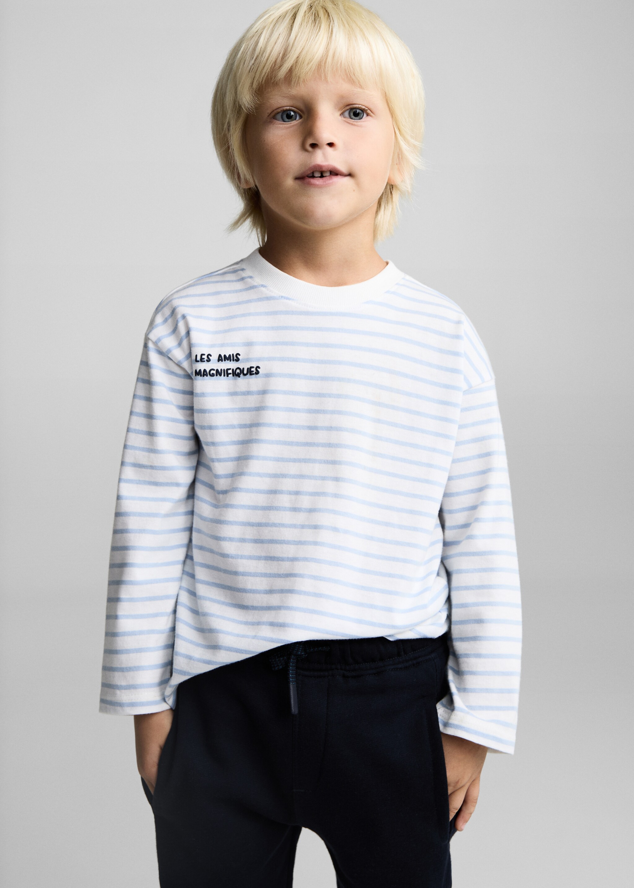 Cotton jogger-style trousers - Medium plane, Dark Navy. Ref: 77087684-00.