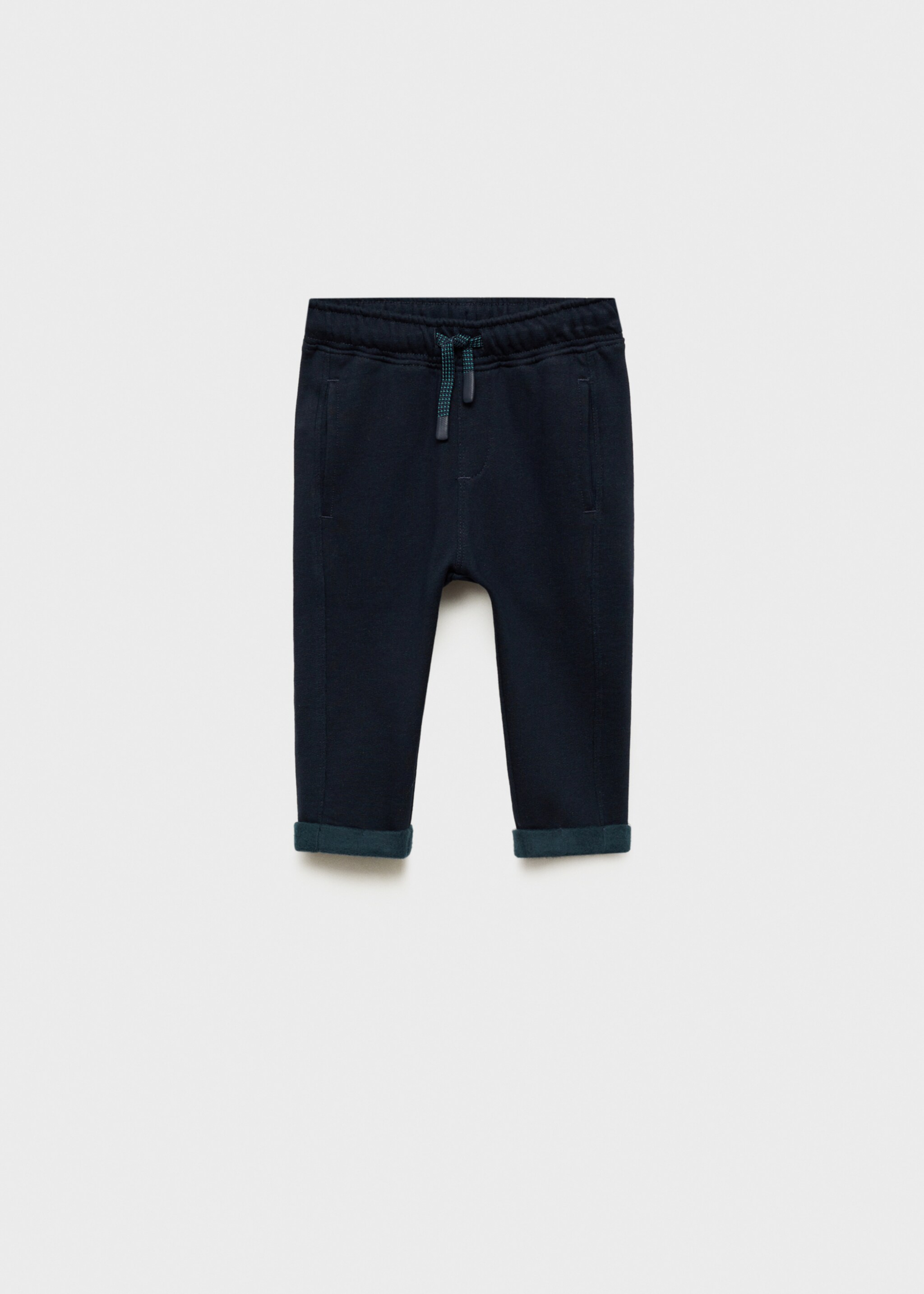 Cotton jogger-style trousers - Article without model, Dark Navy. Ref: 77087684-00.