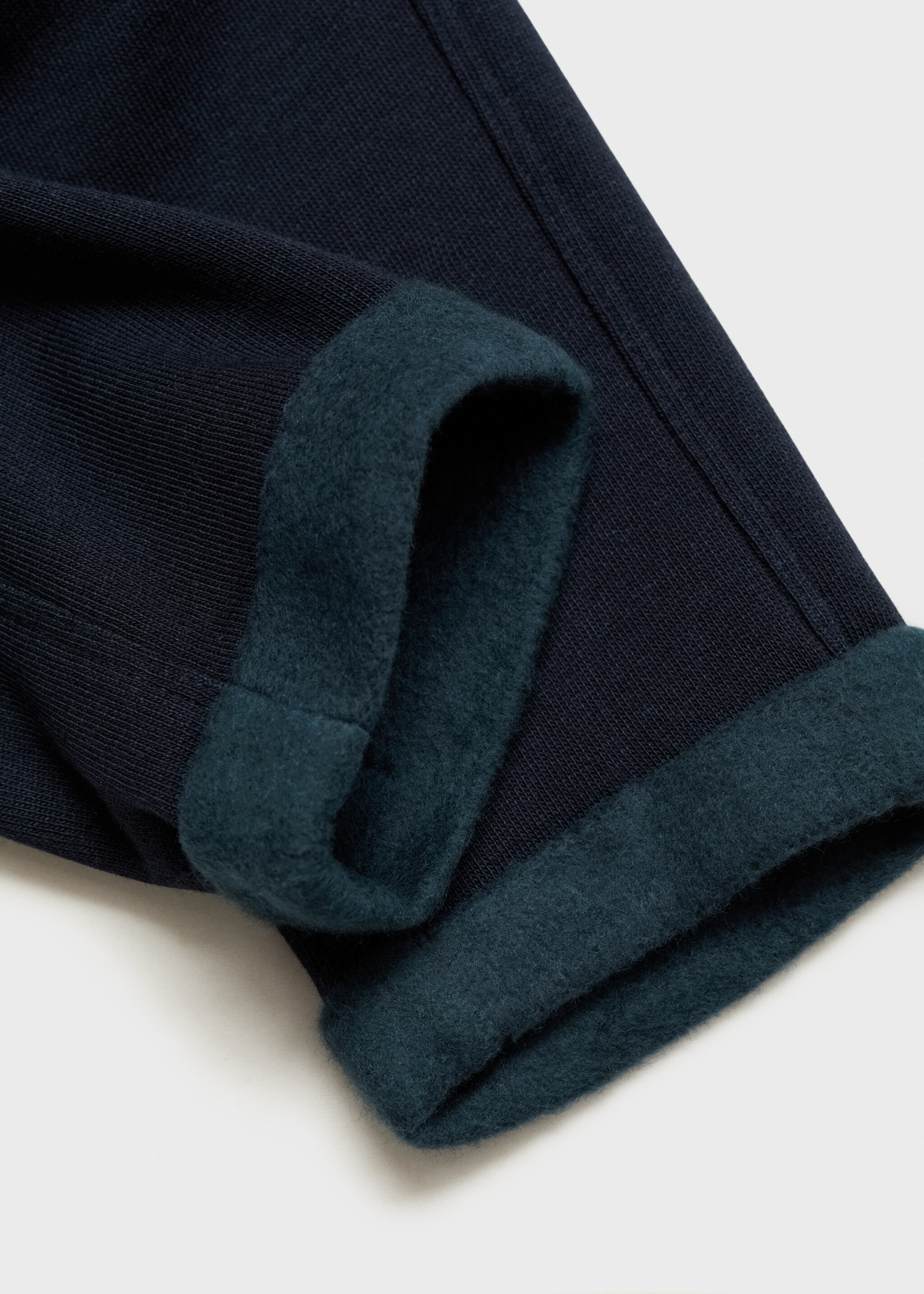 Cotton jogger-style trousers - Details of the article 0, Dark Navy. Ref: 77087684-00.