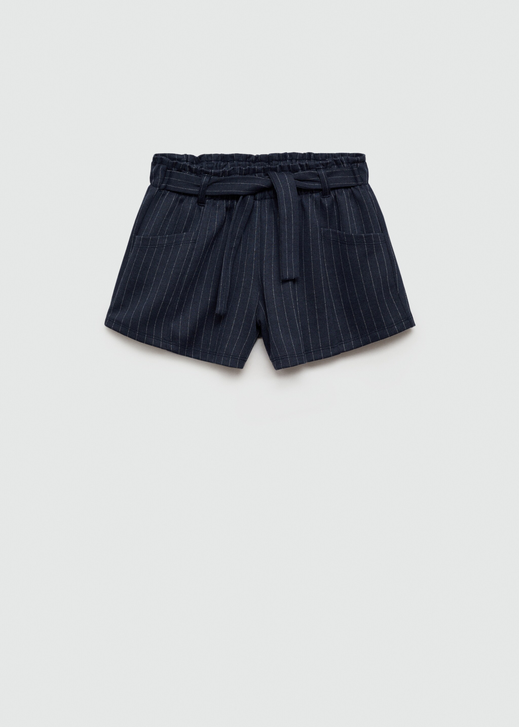 Short rayures ceinture - Article sans modèle, Bleu marine foncé. Ref: 77087688-00.