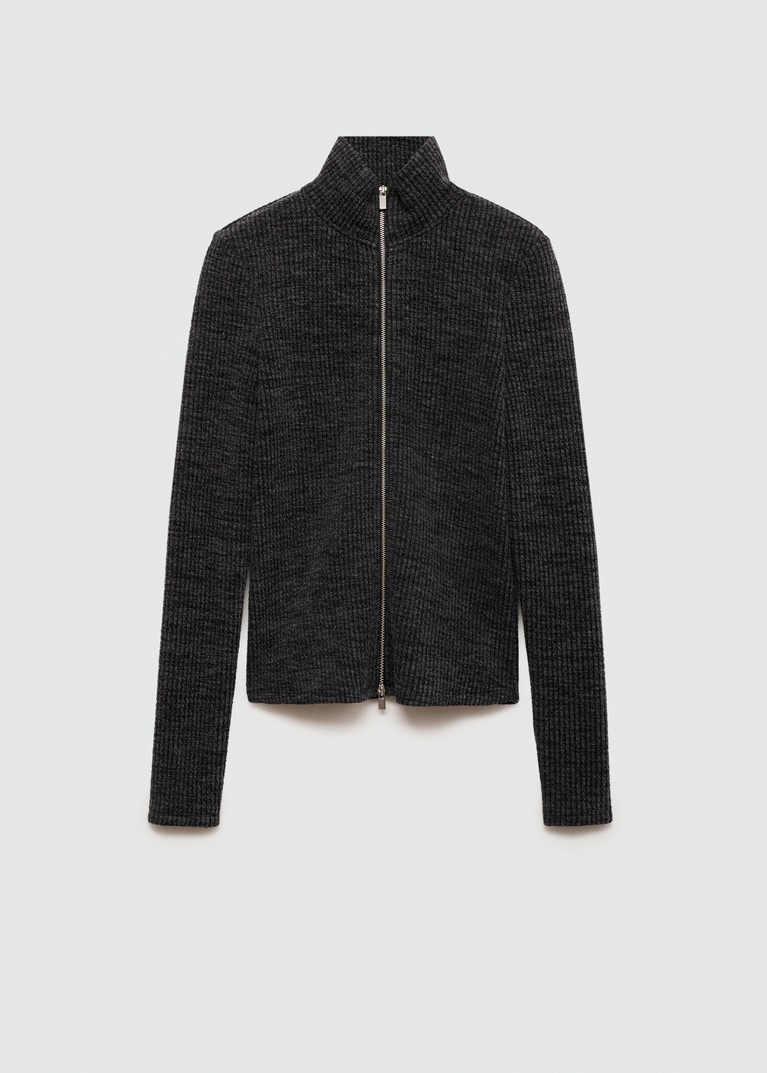 Knitted jacket with zip - Article without model
