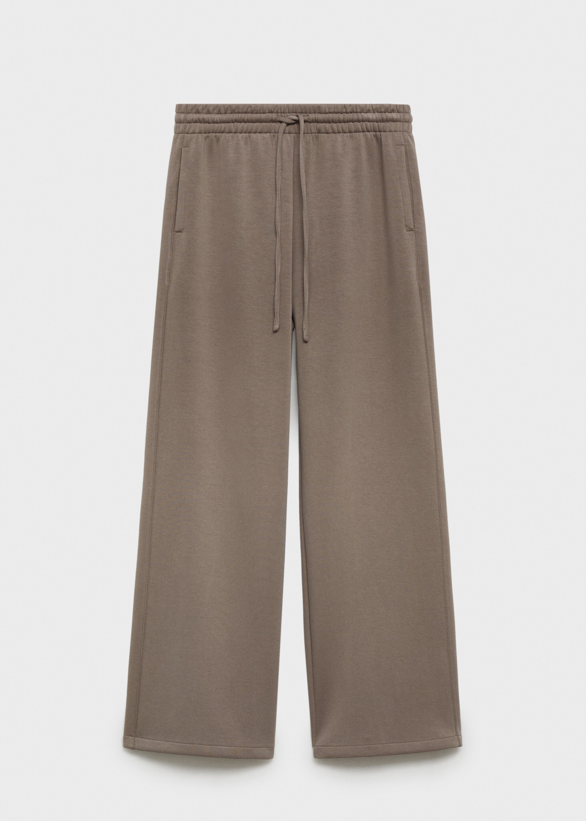 Jogger trousers with elastic waist - Article without model, Medium Brown. Ref: 77087691-00.