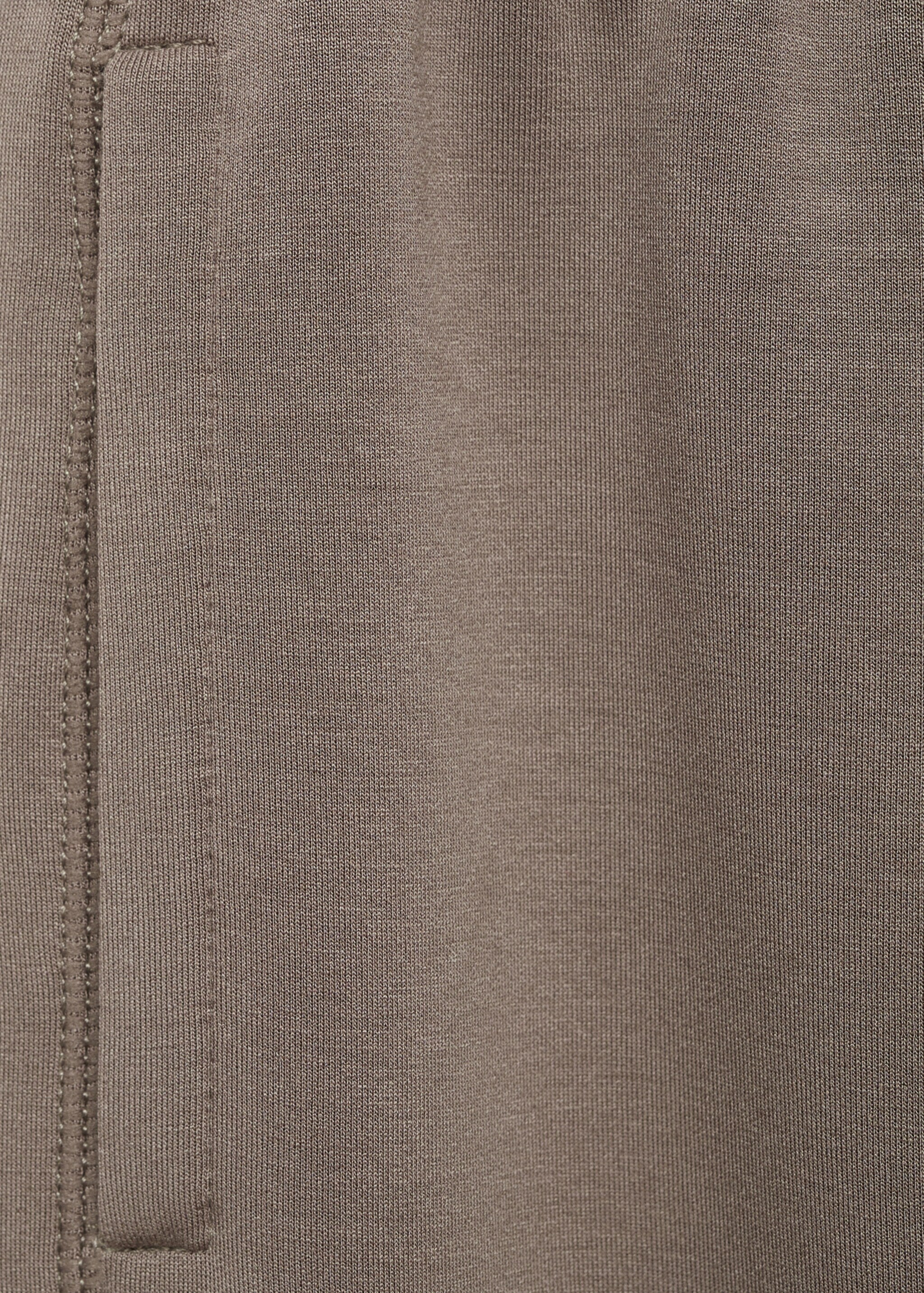 Jogger trousers with elastic waist - Details of the article 0, Medium Brown. Ref: 77087691-00.